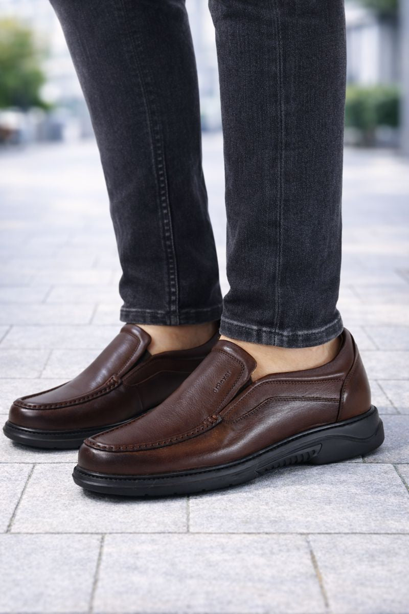 Pantofi Confort din Piele Maro Fara Siret - DR FLEXER 3
