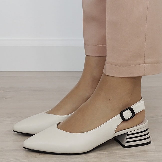 Pantofi crem comozi din piele naturala BY6888-4 02