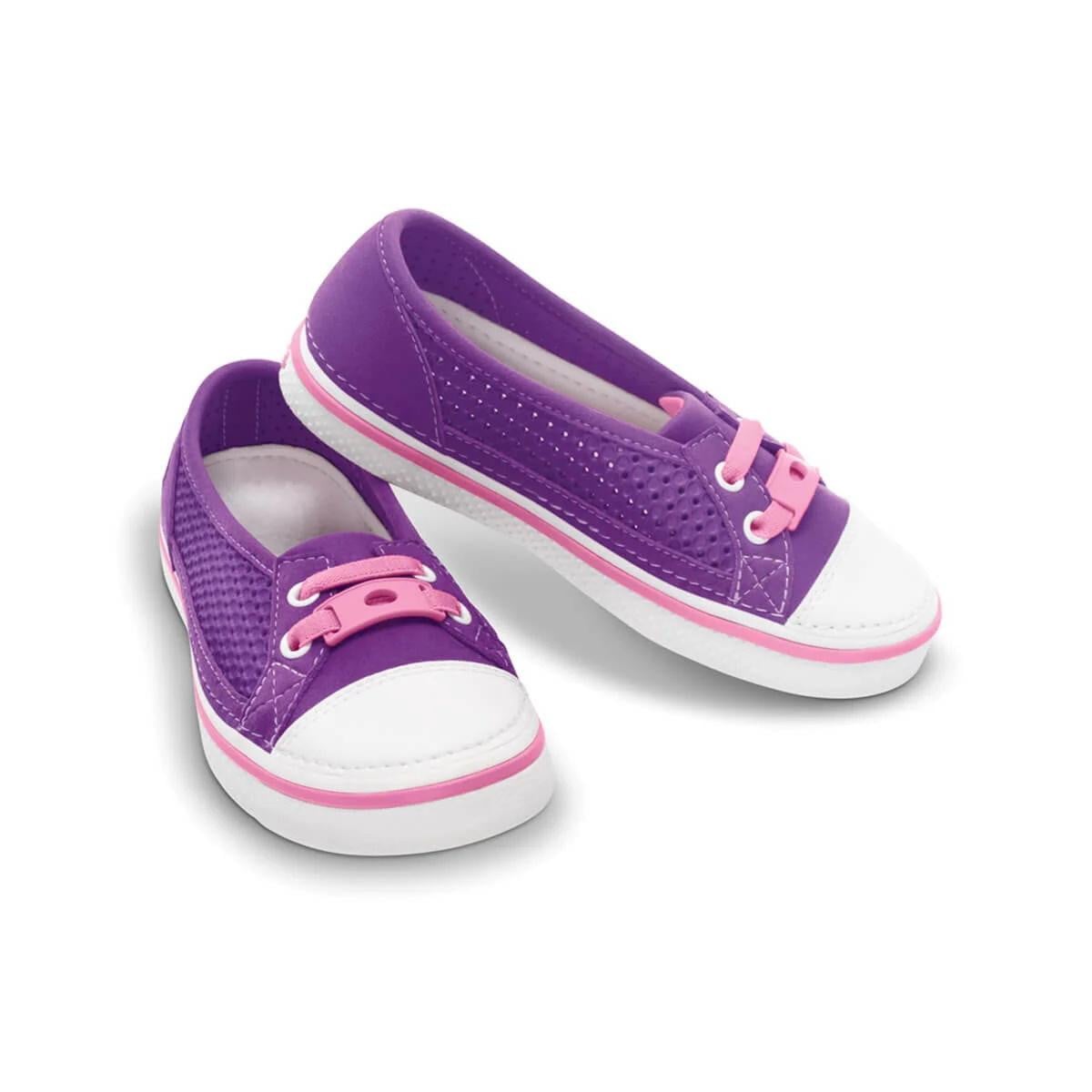 Pantofi Crocs Crosmesh Hover Skimmer Girls Mov - Dahlia - poza 4