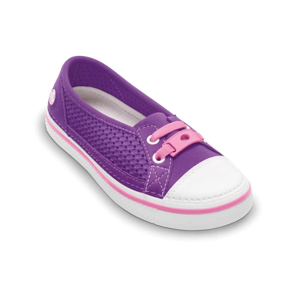 Pantofi Crocs Crosmesh Hover Skimmer Girls Mov - Dahlia - poza 2