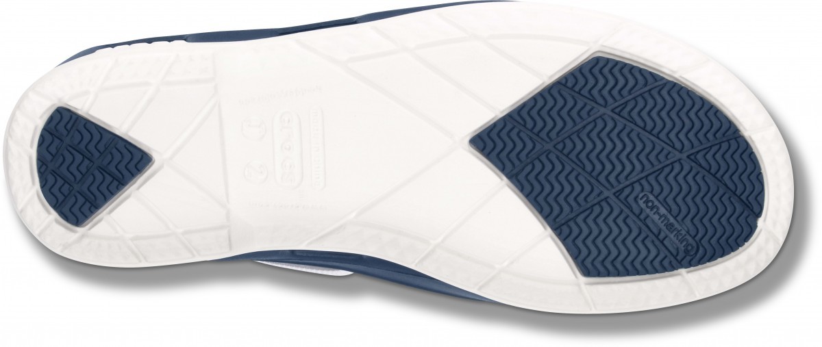 Pantofi Crocs Kids' Beach Line Lace Boat Shoe Albastru - Navy/White - poza 4