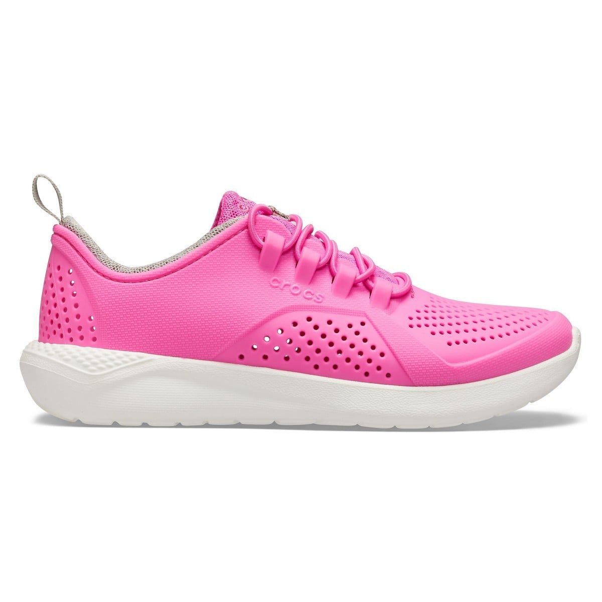 Pantofi Crocs Kids' LiteRide Pacer Roz - Electric Pink/White - poza 1