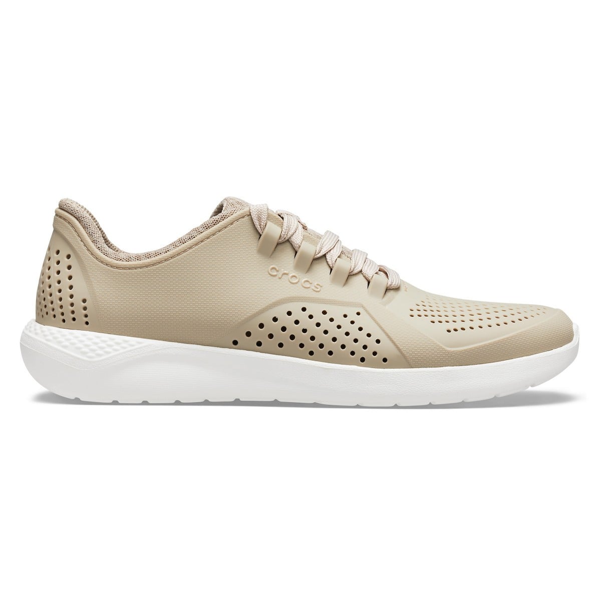 Pantofi Crocs Men's LiteRide Pacer Bej - Cobblestone/White - poza 1