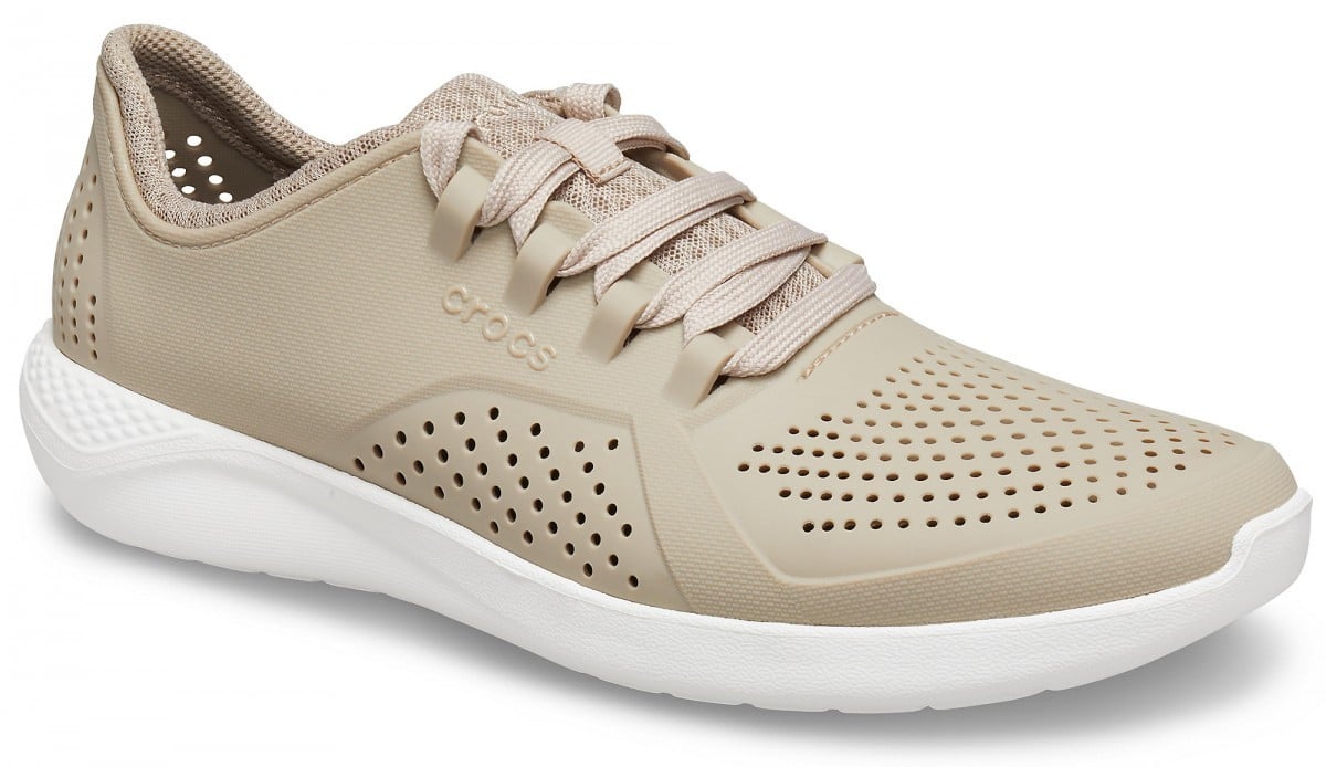 Pantofi Crocs Men's LiteRide Pacer Bej - Cobblestone/White - poza 2