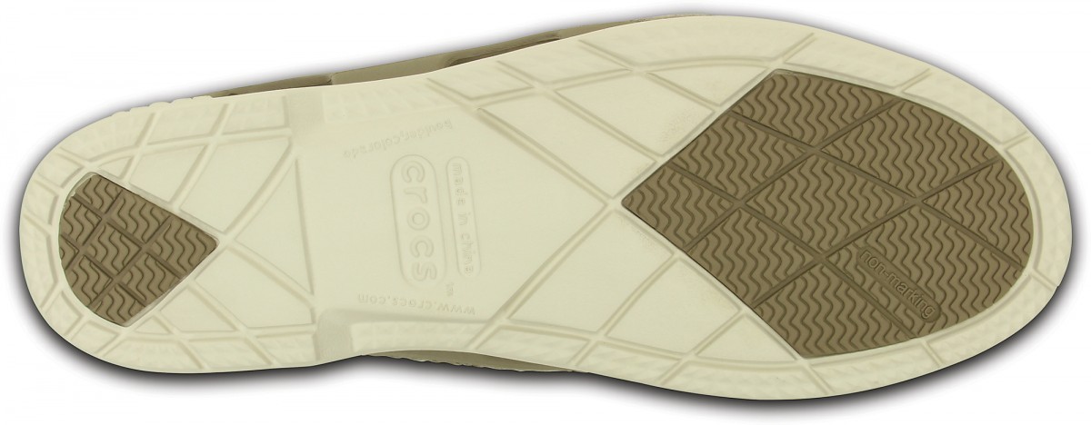 Pantofi Crocs Women's Beach Line Hybrid Boat Shoe Maro - Khaki/Stucco - poza 4