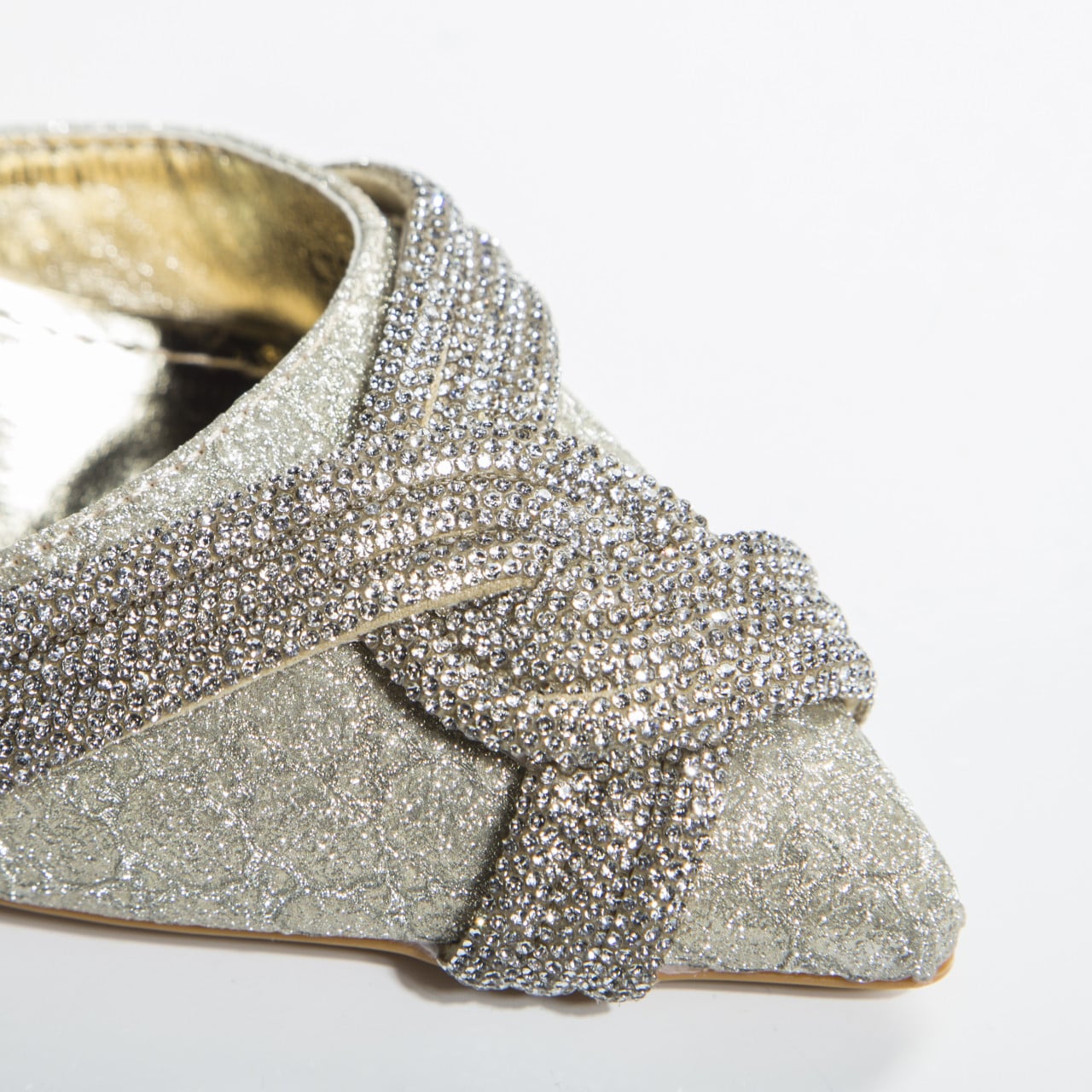 Pantofi dama aurii textil cu sclipici danisa - poza 3