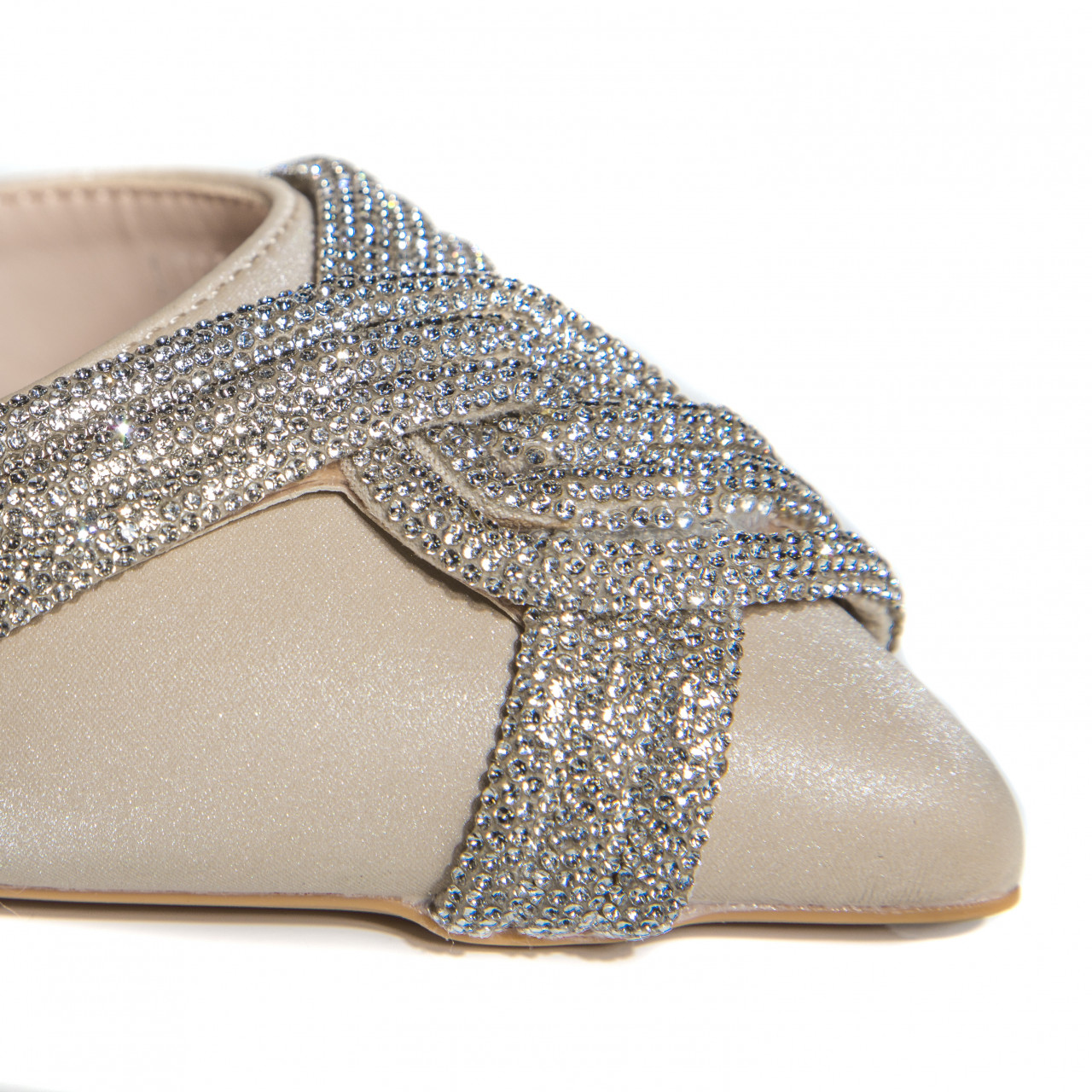 Pantofi dama bej piele eco catifelata danisa - poza 3