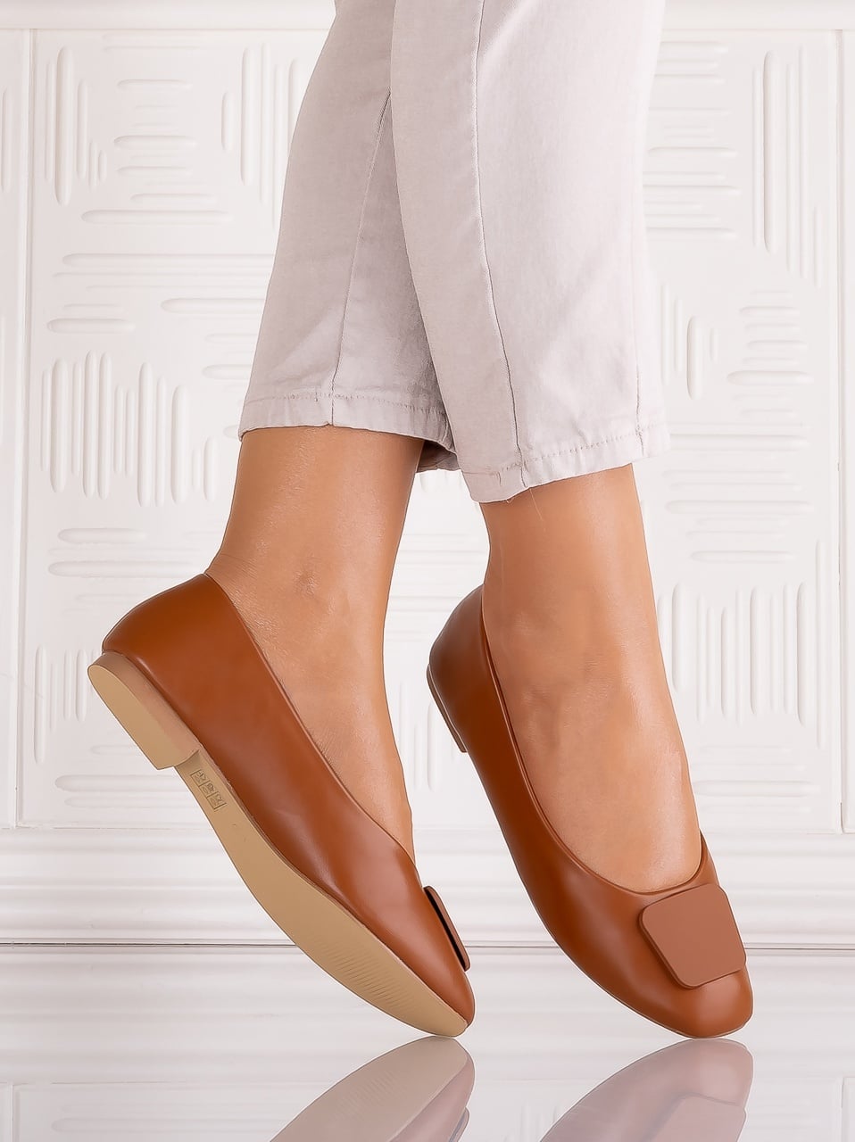 Pantofi dama Caramel din Piele Ecologica Yolandia - poza 2