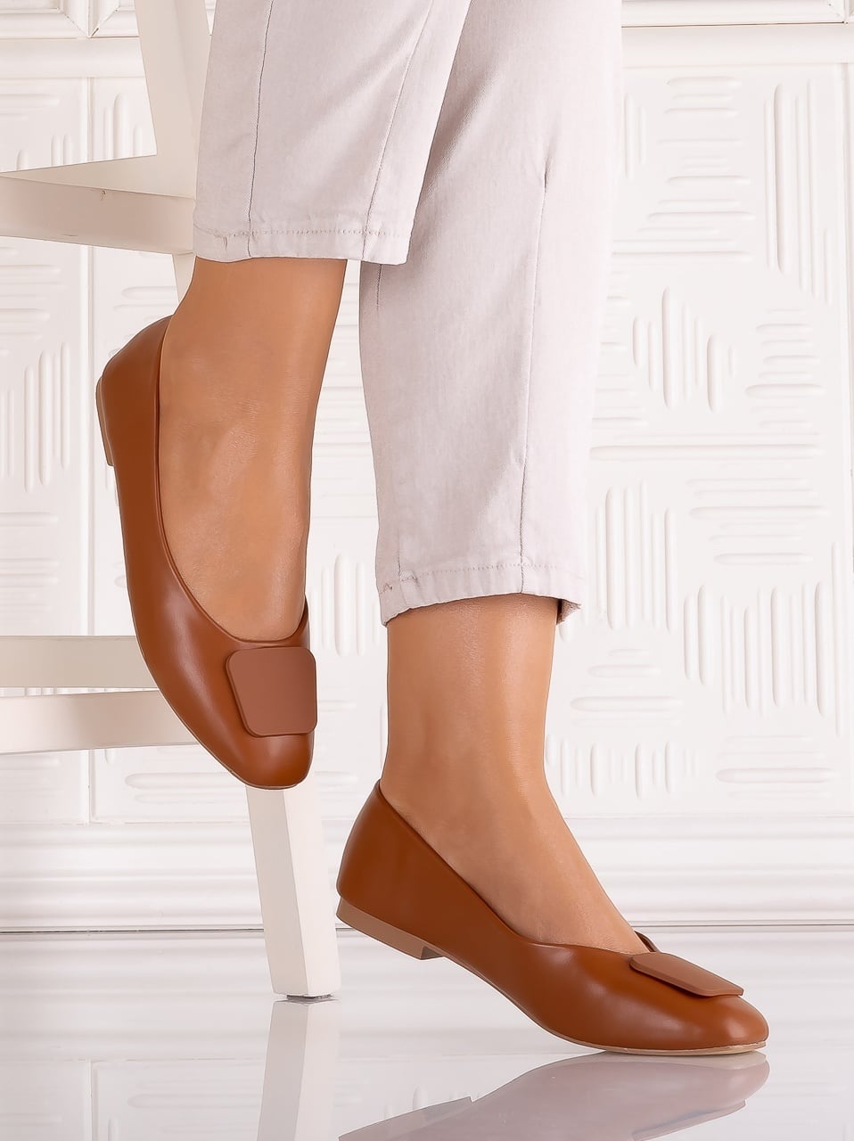 Pantofi dama Caramel din Piele Ecologica Yolandia - poza 3