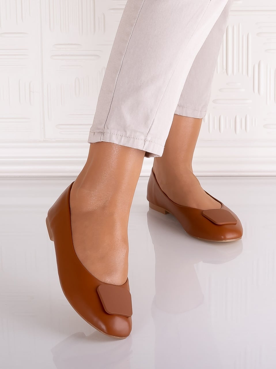 Pantofi dama Caramel din Piele Ecologica Yolandia - poza 5