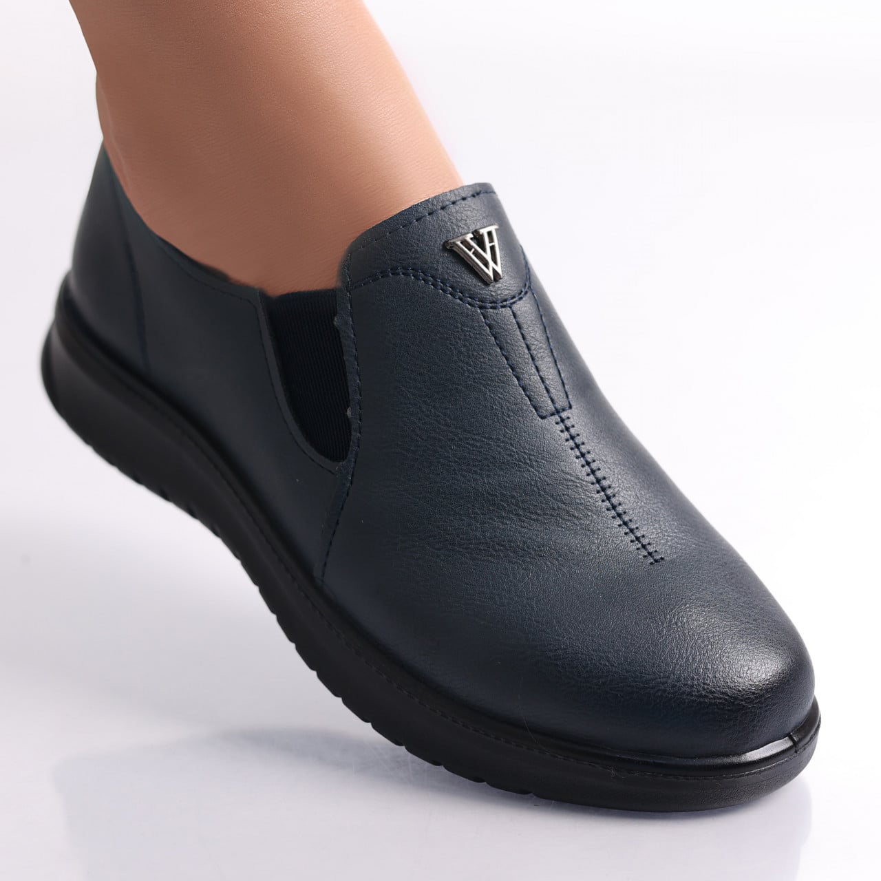Pantofi dama casual Albastri din piele ecologica roy - poza 1