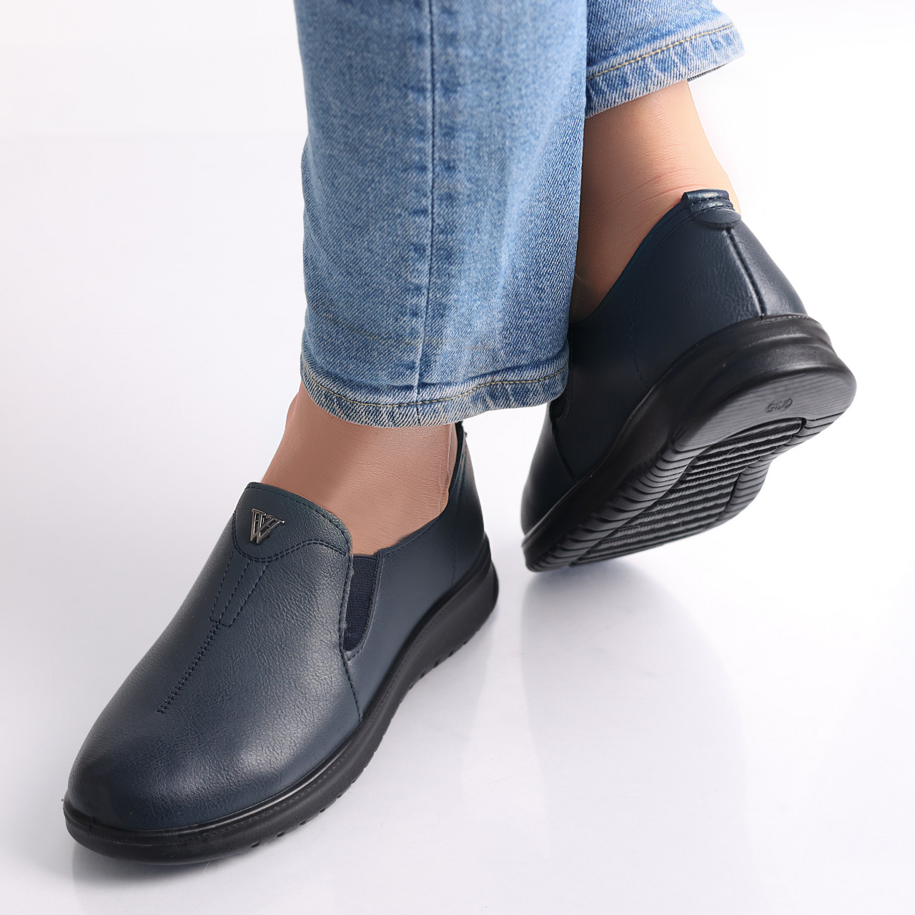 Pantofi dama casual Albastri din piele ecologica roy - poza 4