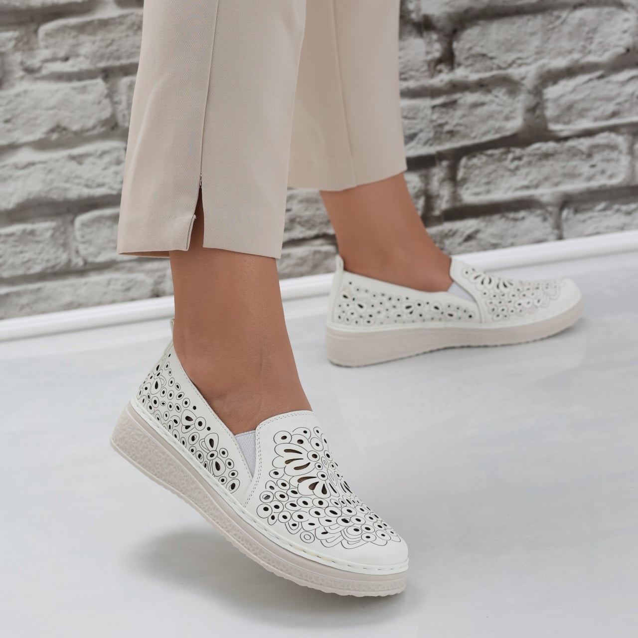Pantofi dama casual Albi din Piele Ecologica Acona - poza 1