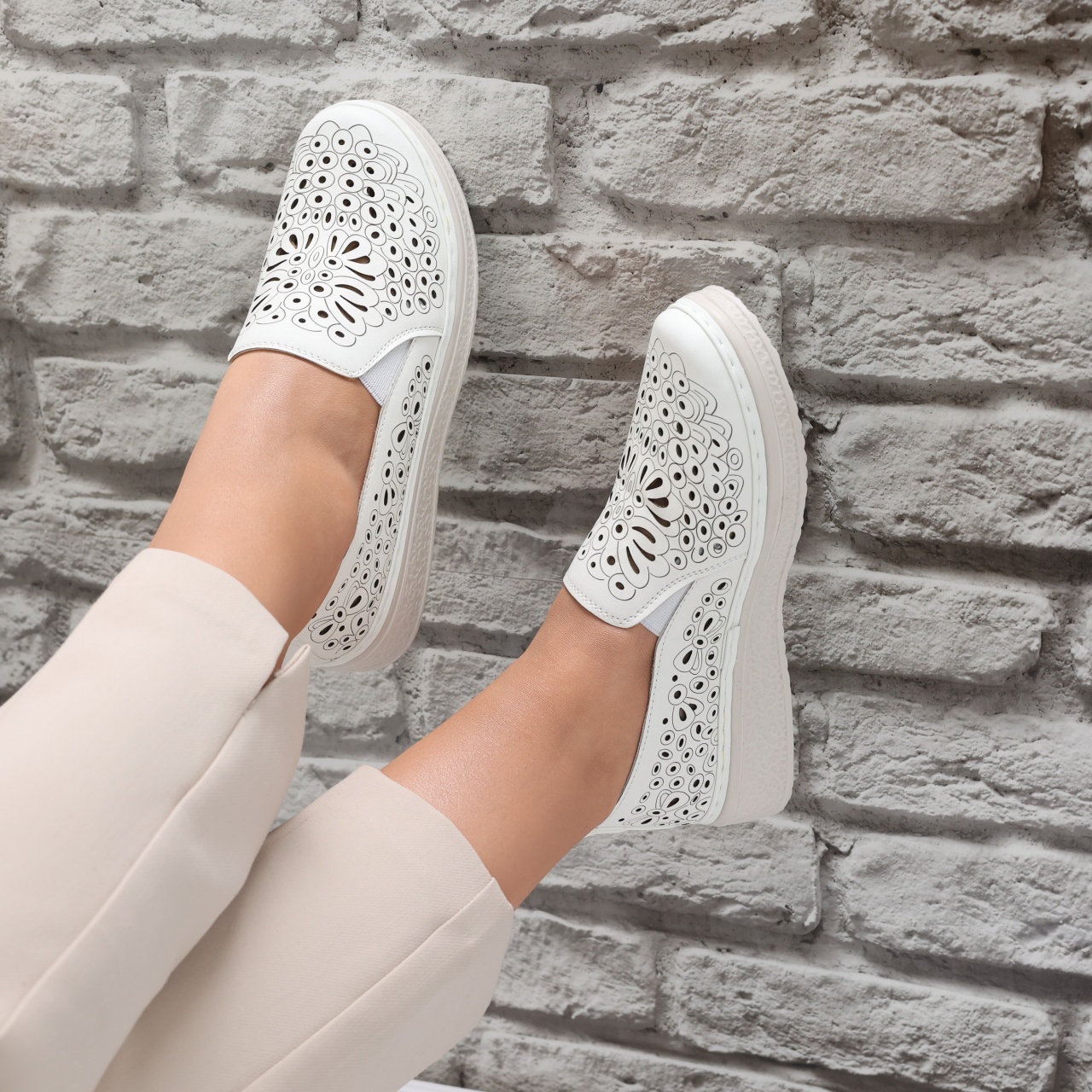 Pantofi dama casual Albi din Piele Ecologica Acona - poza 2