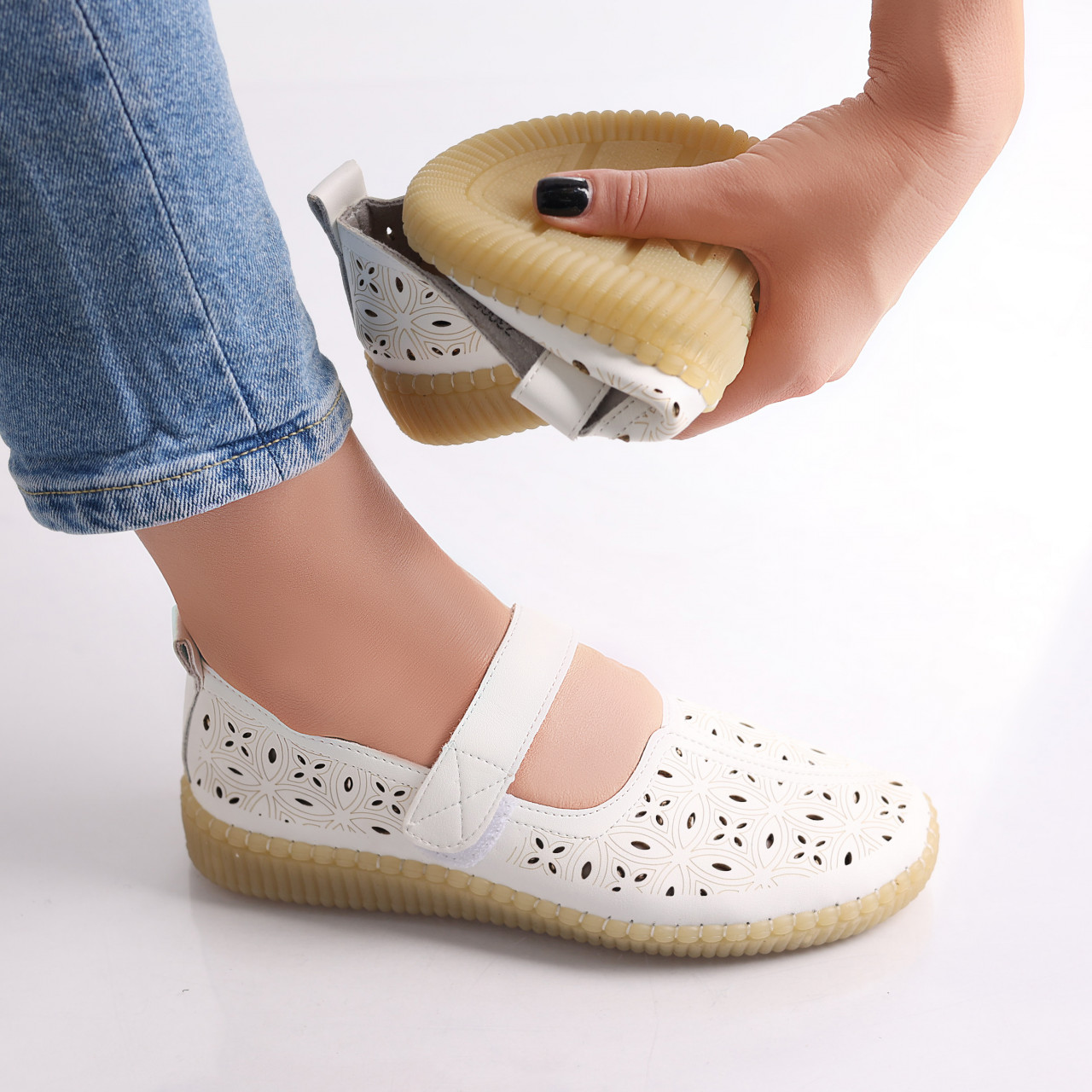 Pantofi dama casual Albi din Piele Ecologica Amata - poza 2