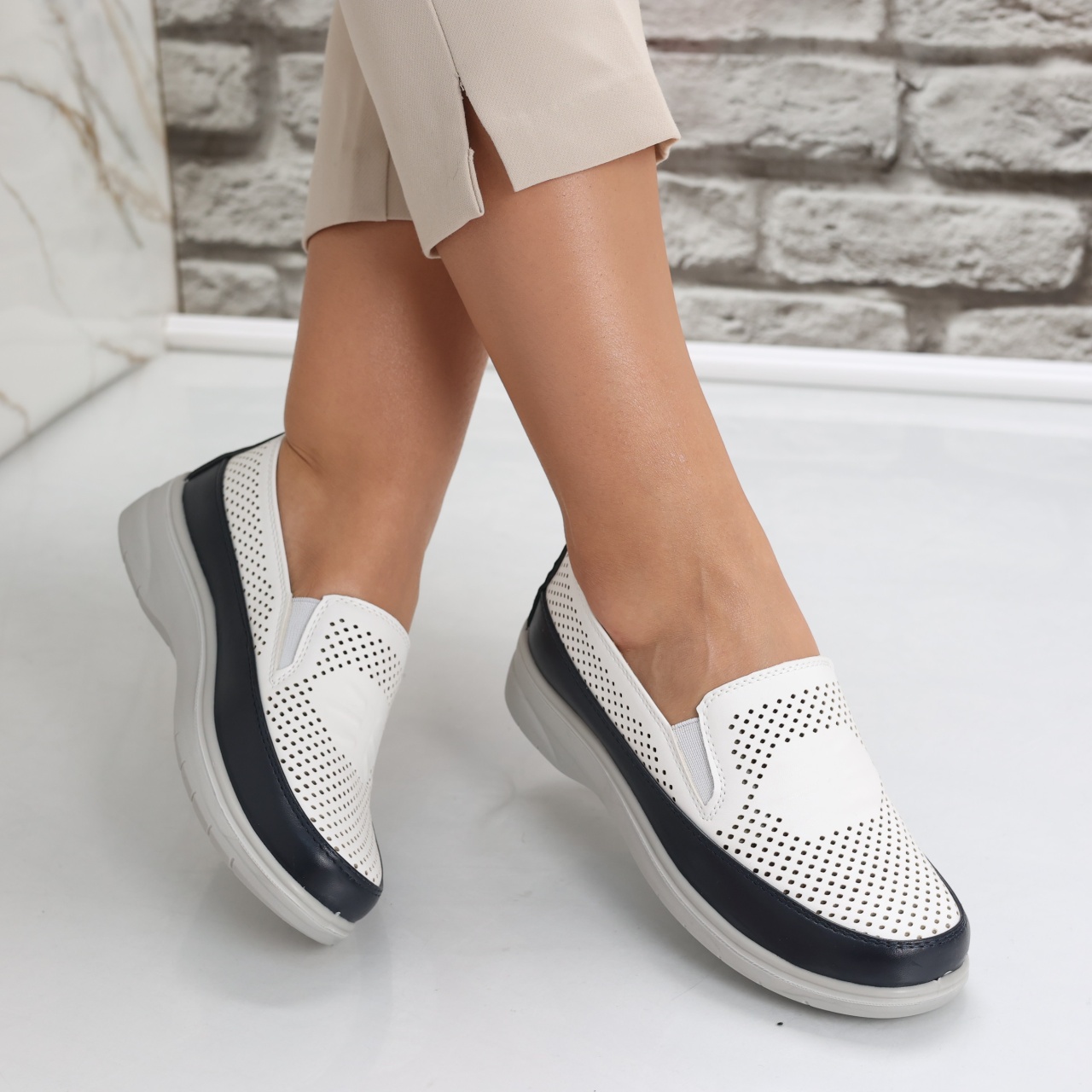 Pantofi dama casual Albi din Piele Ecologica Araya - poza 3
