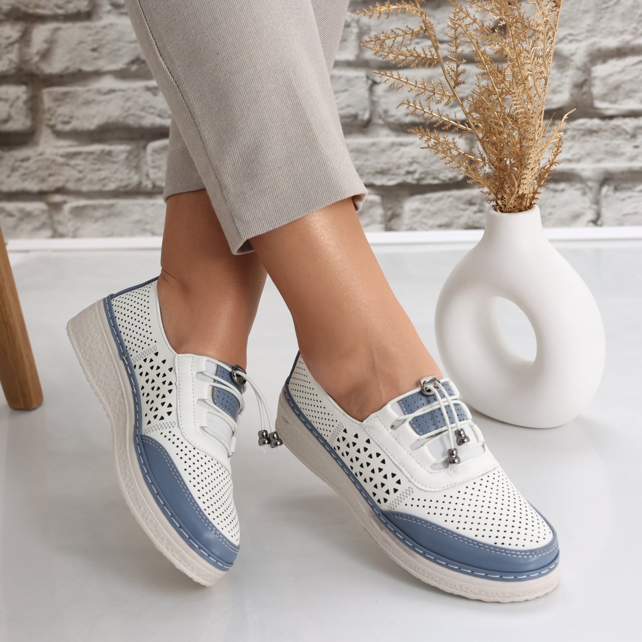 Pantofi dama casual Albi din Piele Ecologica Ascan - poza 1
