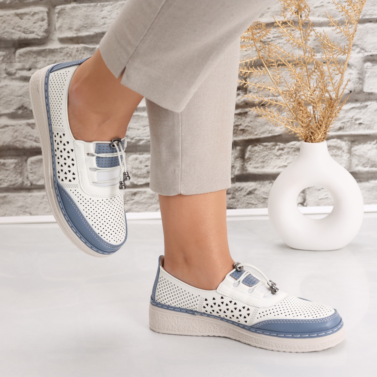 Pantofi dama casual Albi din Piele Ecologica Ascan - poza 5