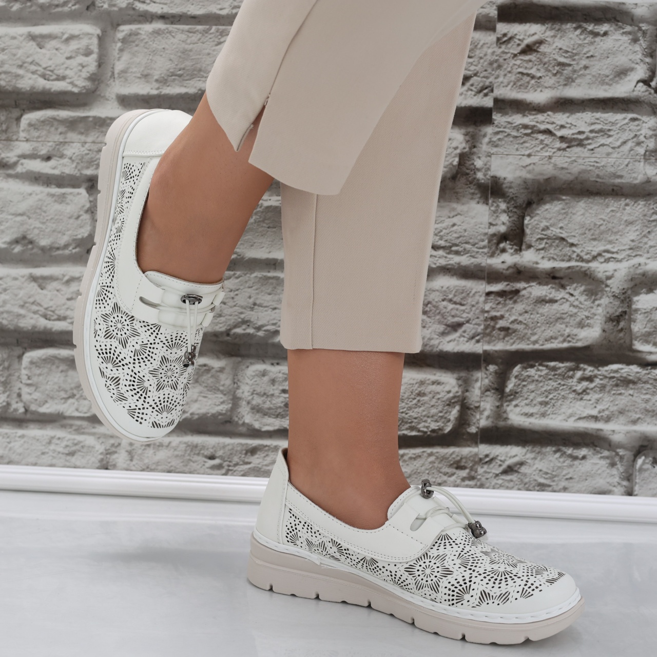 Pantofi dama casual Albi din Piele Ecologica Asnes - poza 5