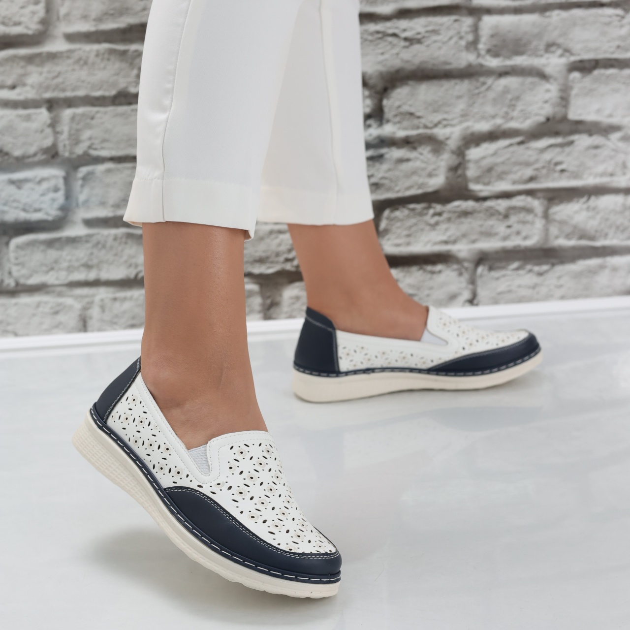 Pantofi dama casual Albi din Piele Ecologica Hudiana - poza 3