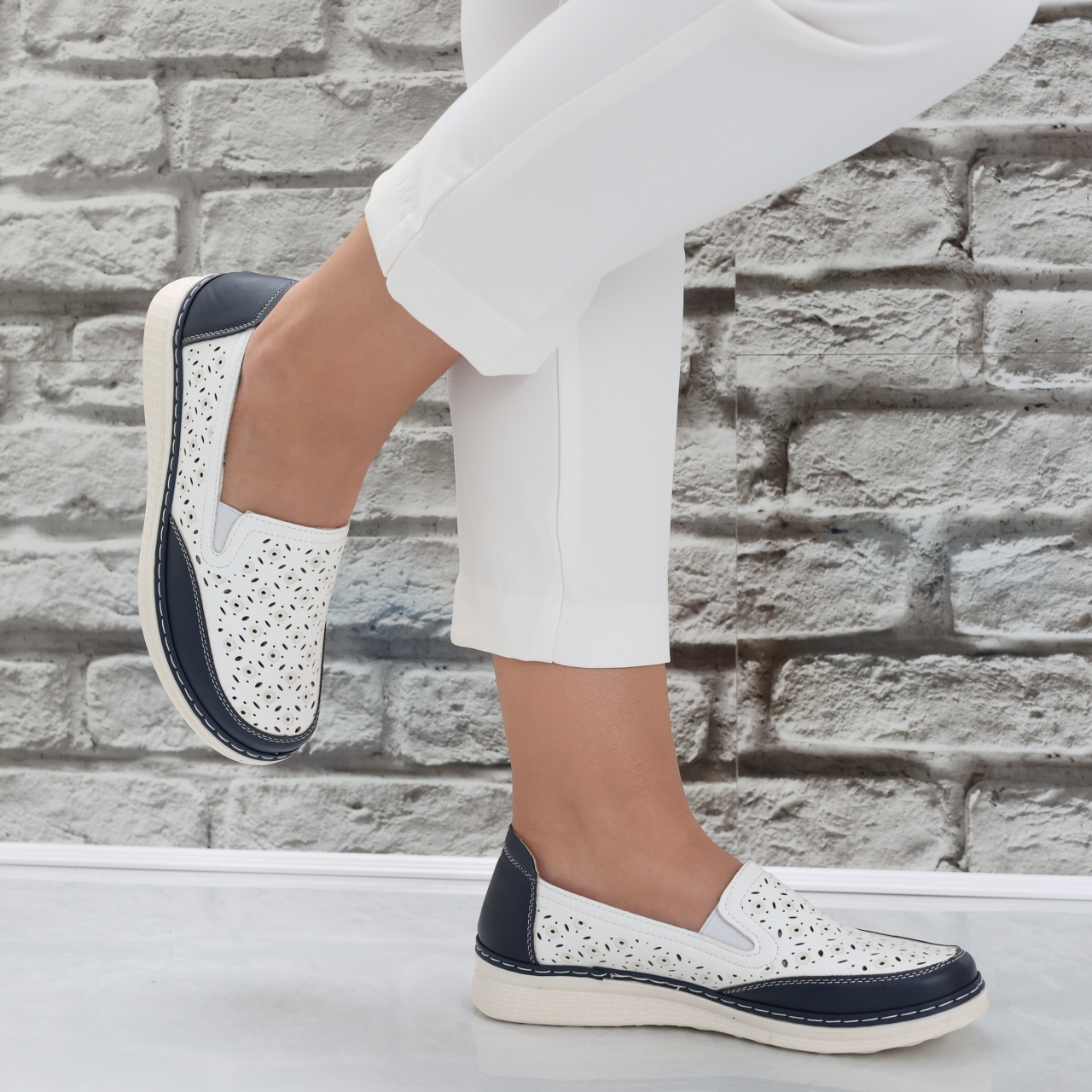 Pantofi dama casual Albi din Piele Ecologica Hudiana - poza 4