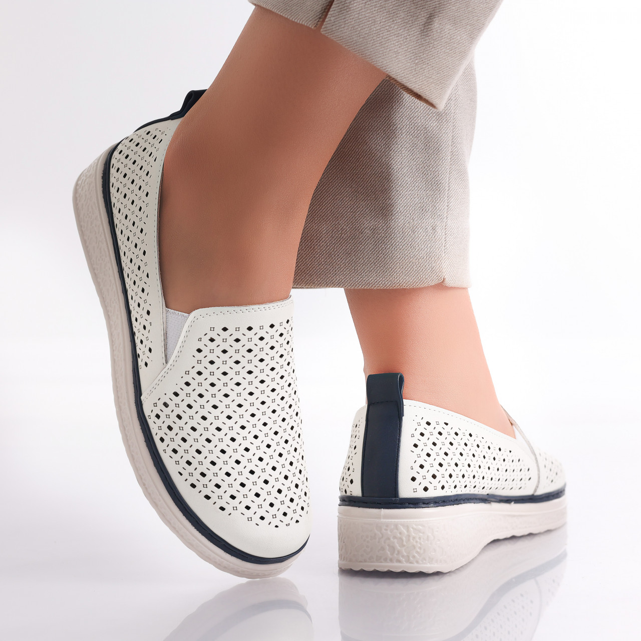 Pantofi dama casual Albi din Piele Ecologica Ismar - poza 3