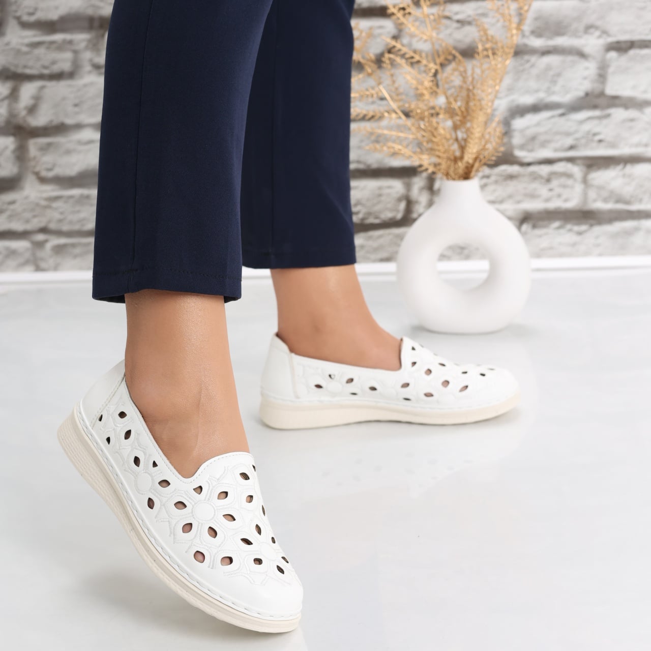 Pantofi dama casual Albi din piele ecologica poilo - poza 1
