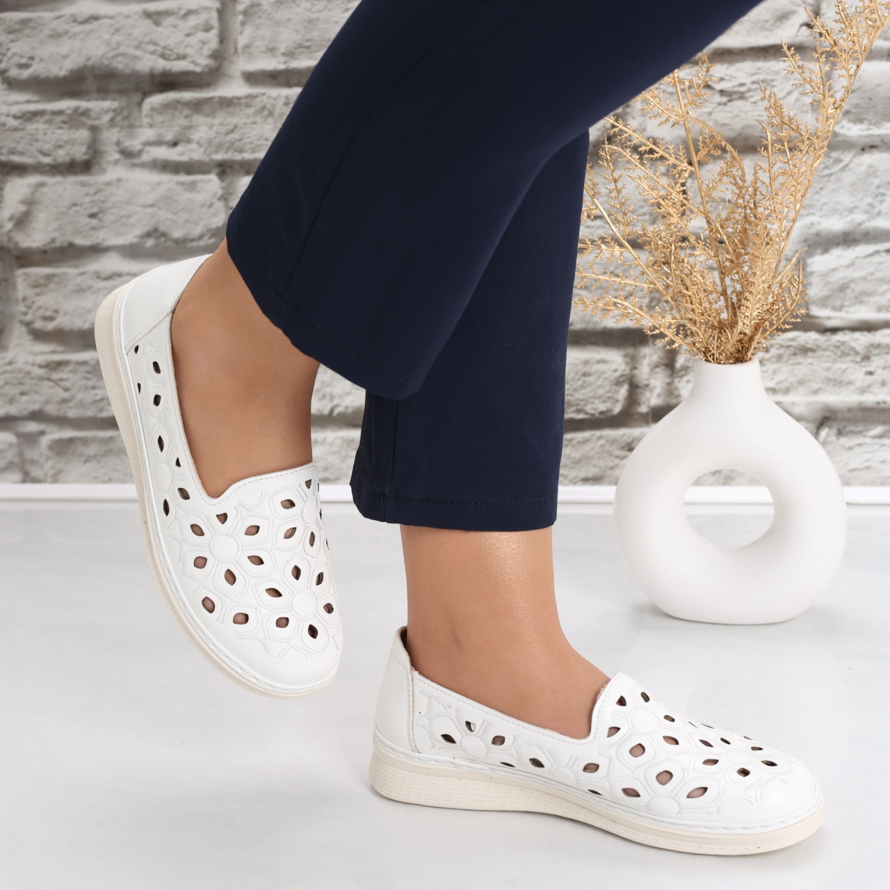 Pantofi dama casual Albi din piele ecologica poilo - poza 3