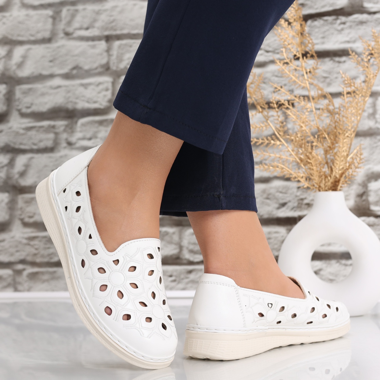Pantofi dama casual Albi din piele ecologica poilo - poza 5