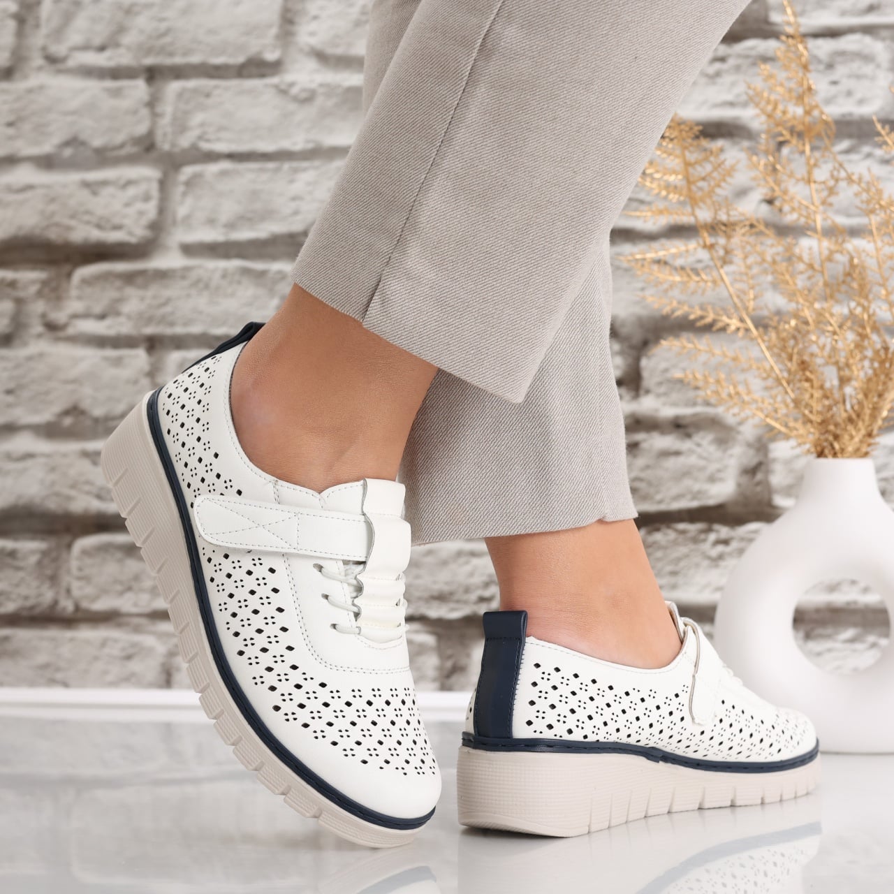 Pantofi dama casual Albi din Piele Ecologica Ranva - poza 1