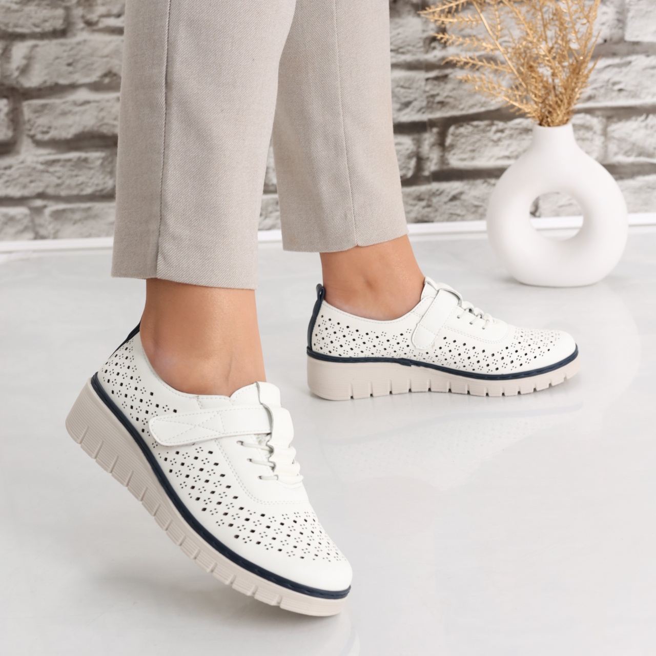 Pantofi dama casual Albi din Piele Ecologica Ranva - poza 3