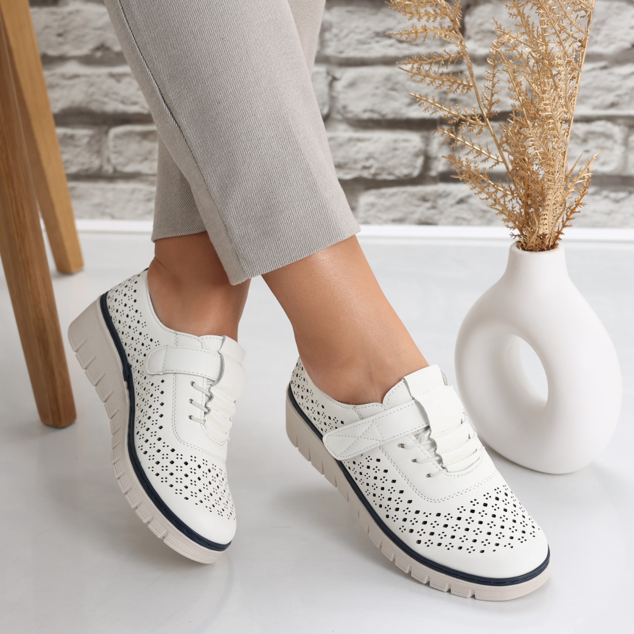 Pantofi dama casual Albi din Piele Ecologica Ranva - poza 4