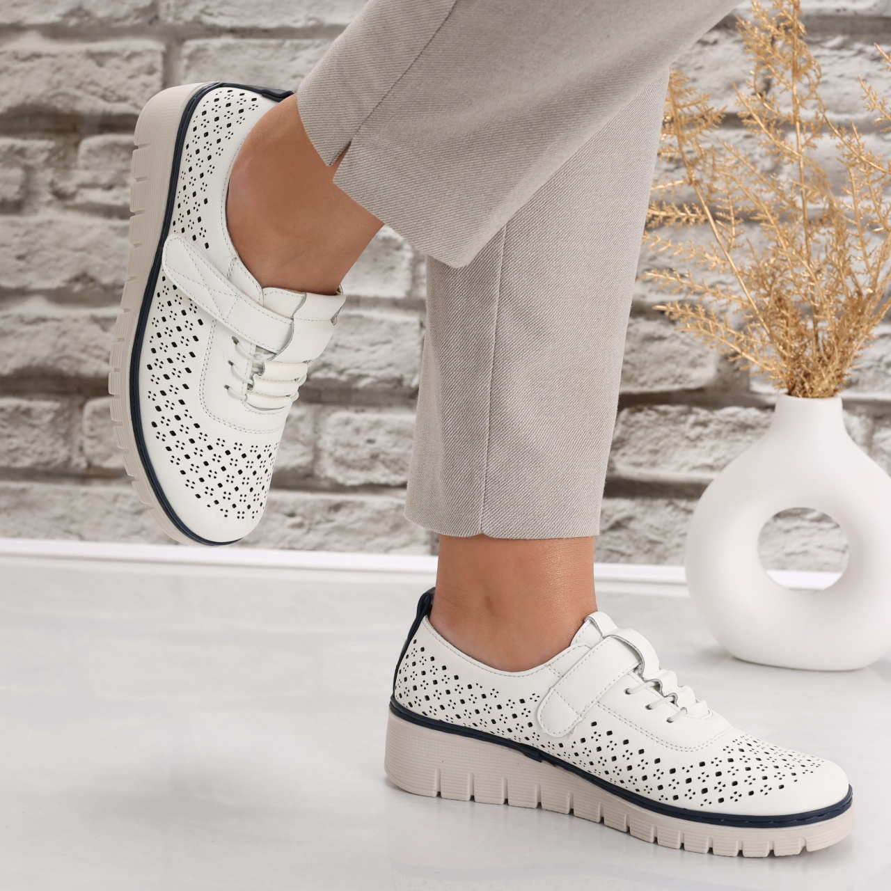Pantofi dama casual Albi din Piele Ecologica Ranva - poza 5