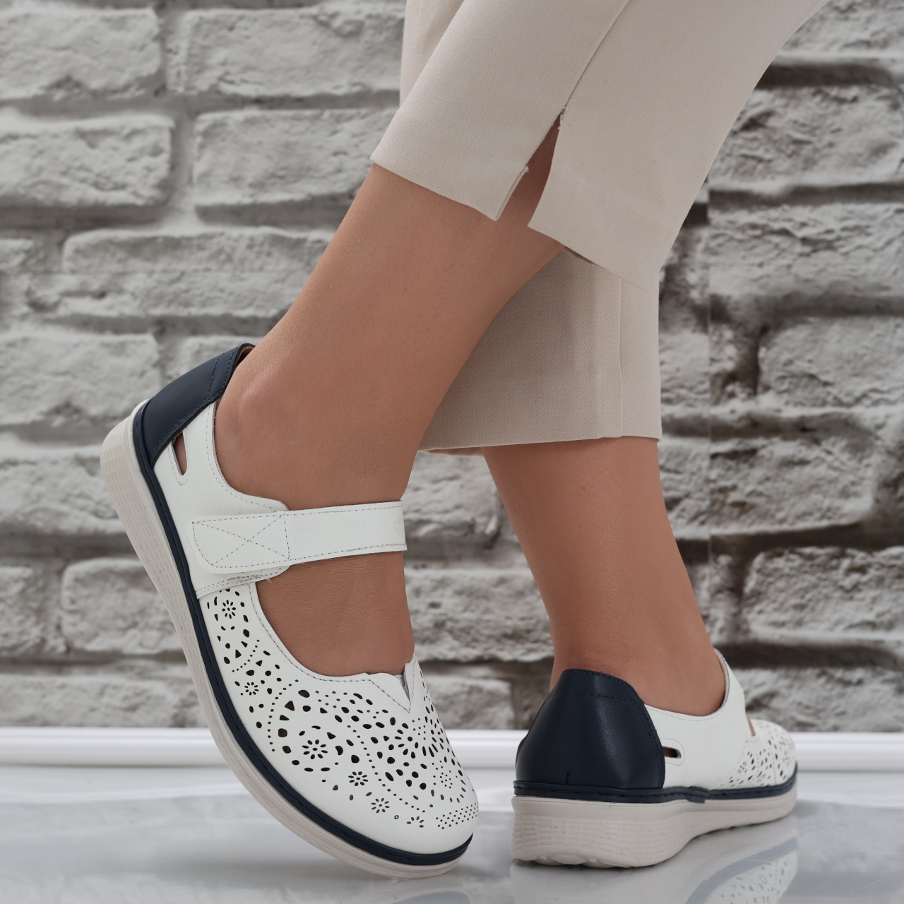 Pantofi dama casual Albi din Piele Ecologica Sensa - poza 4