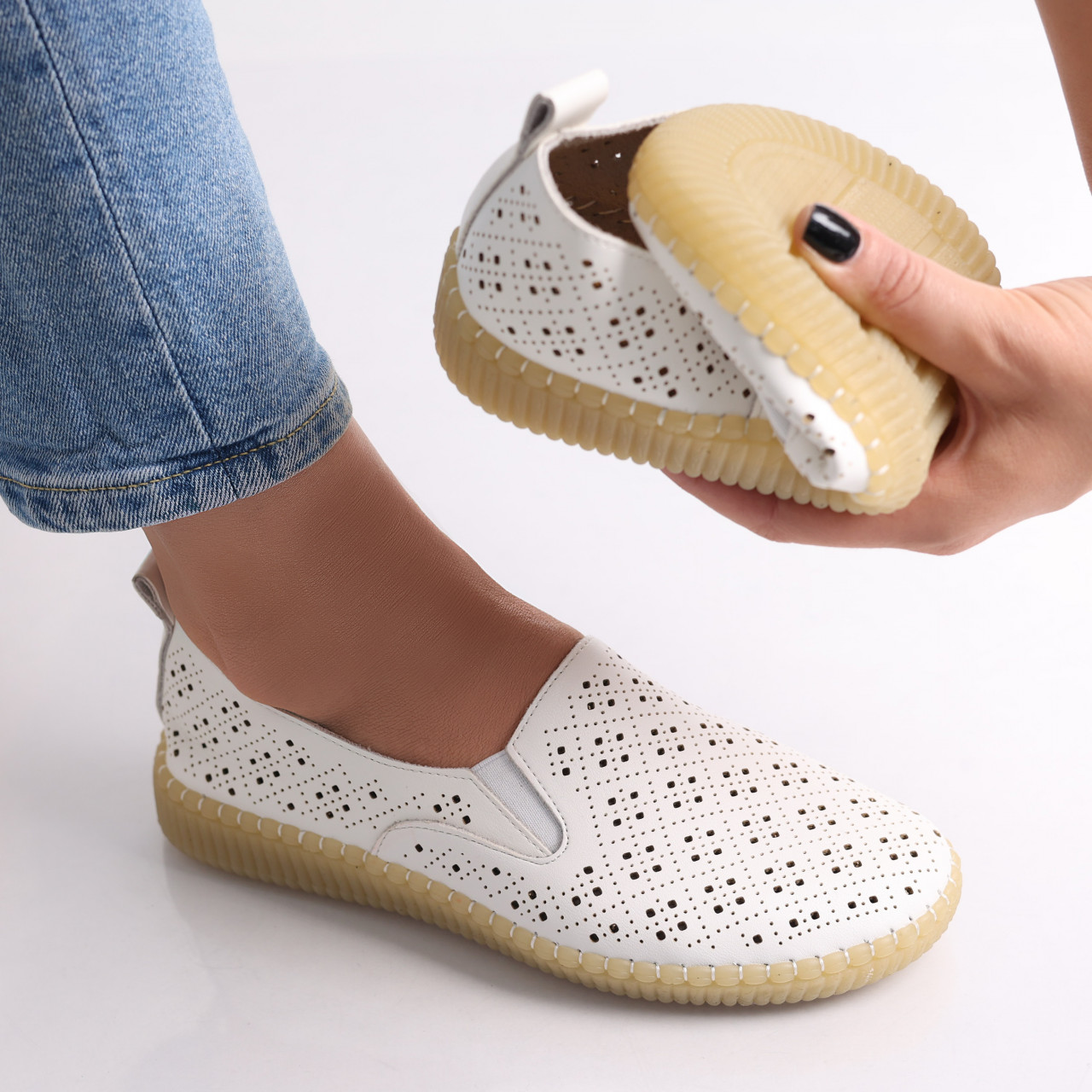 Pantofi dama casual Albi din Piele Ecologica Sovani - poza 2