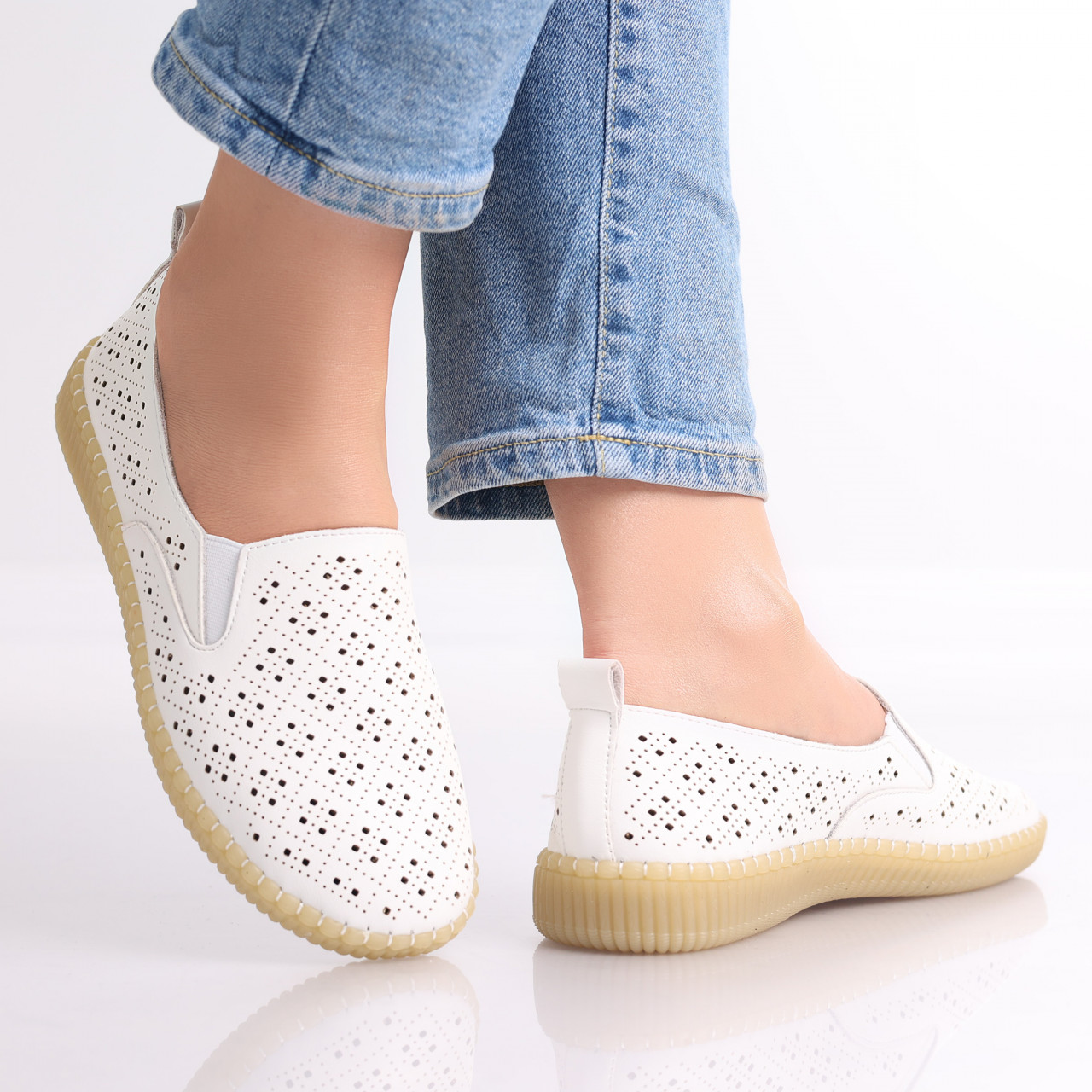 Pantofi dama casual Albi din Piele Ecologica Sovani - poza 5