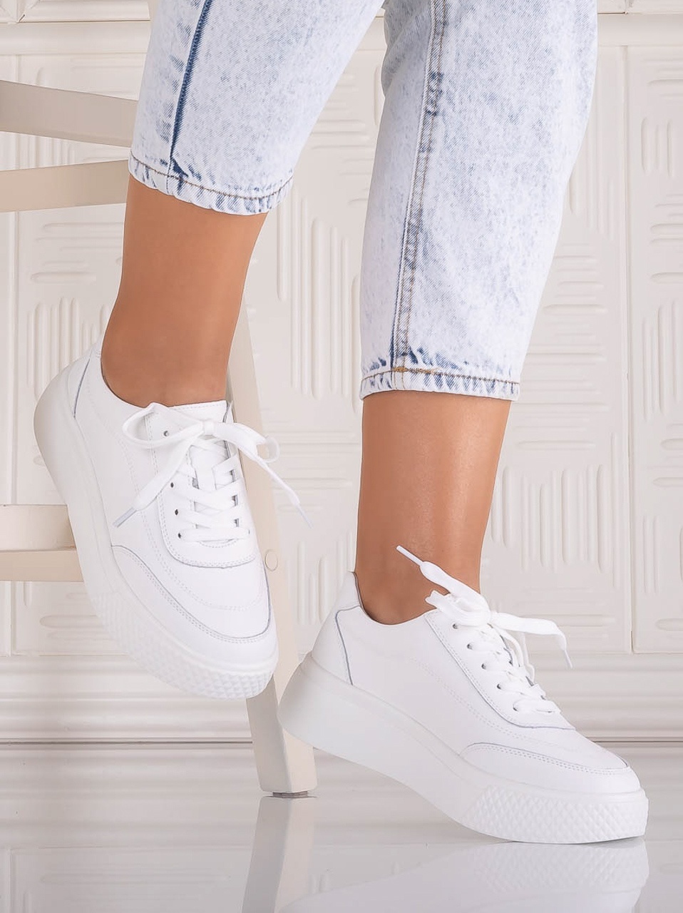 Pantofi dama casual Albi din Piele Naturala Adiza - poza 2
