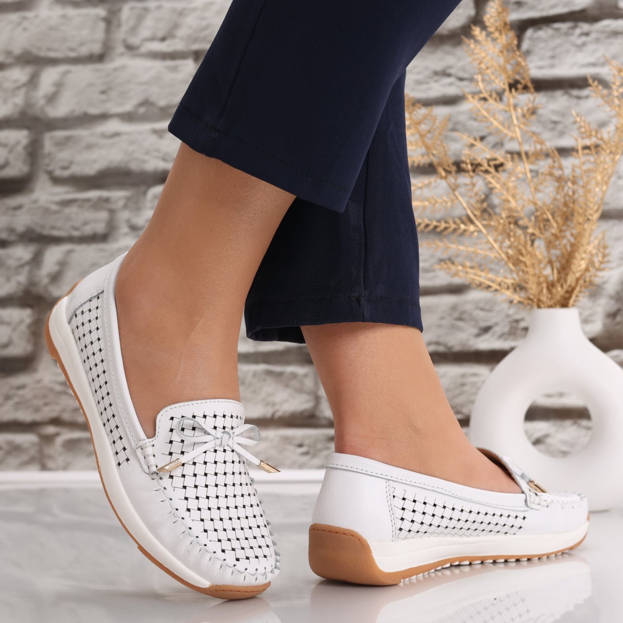 Pantofi dama casual Albi din Piele Naturala Alinca - poza 1