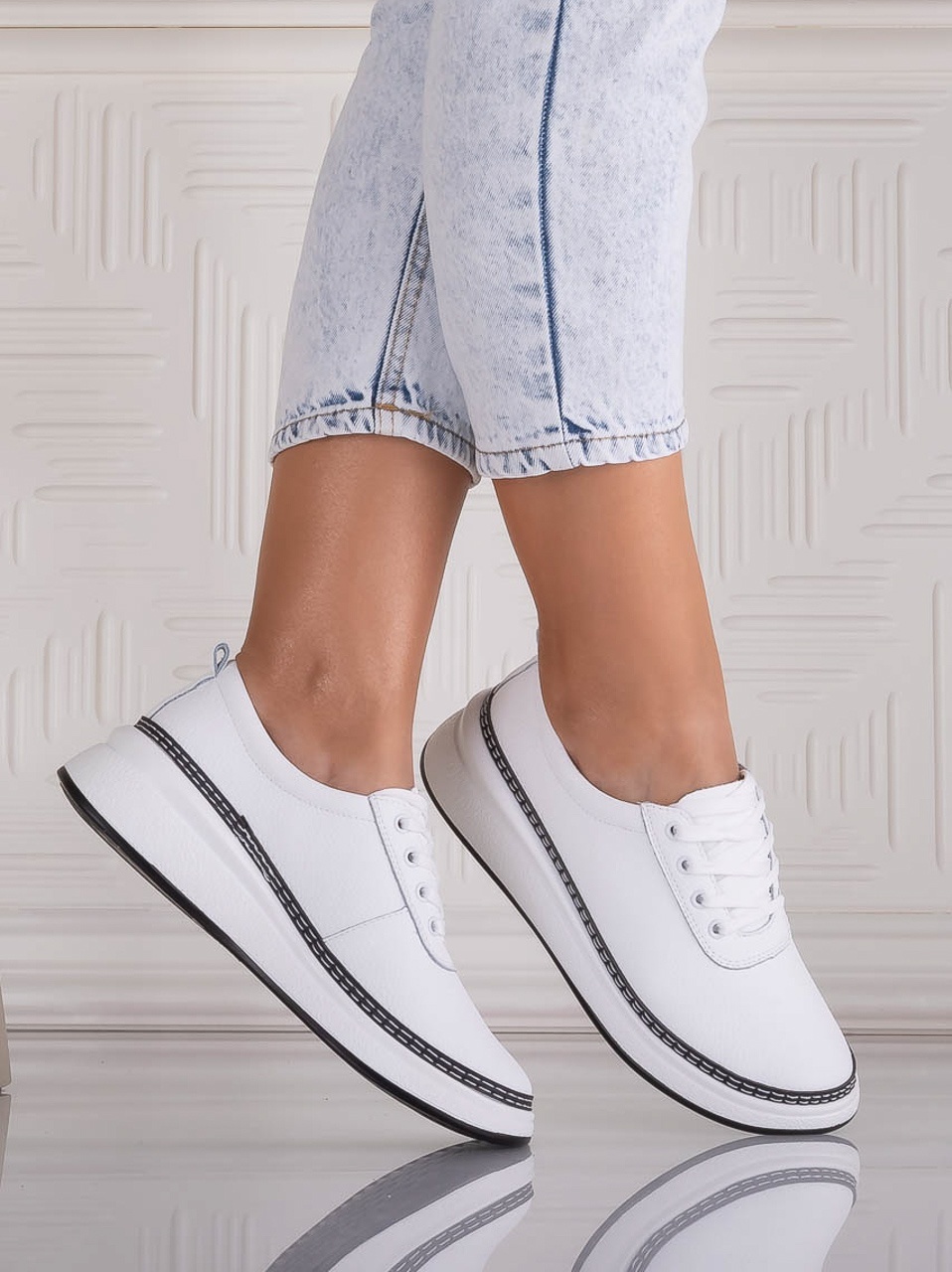 Pantofi dama casual Albi din Piele Naturala Alonsa - poza 2