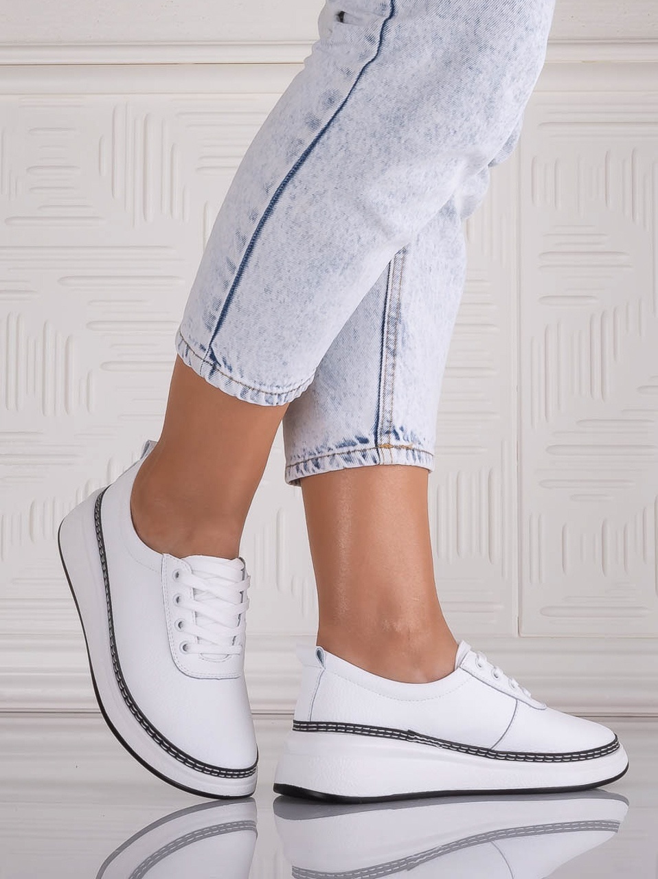 Pantofi dama casual Albi din Piele Naturala Alonsa - poza 4
