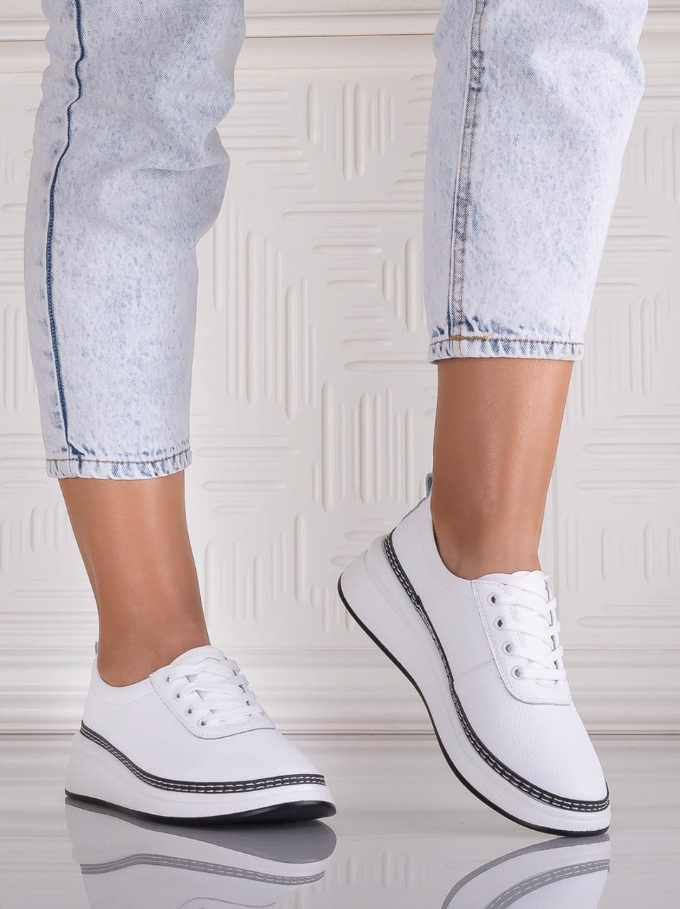 Pantofi dama casual Albi din Piele Naturala Alonsa - poza 5
