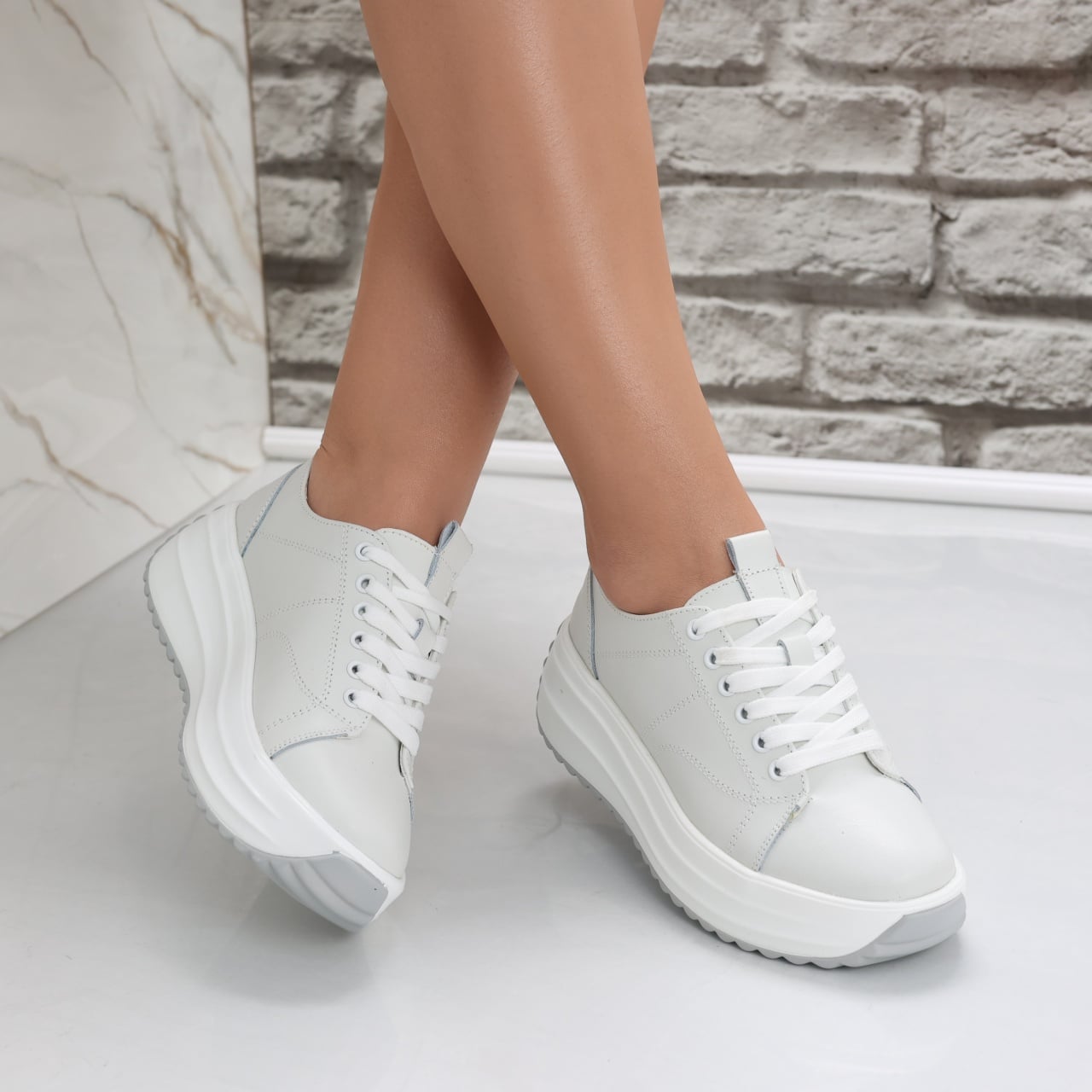 Pantofi dama casual Albi din Piele Naturala Amelsa - poza 4