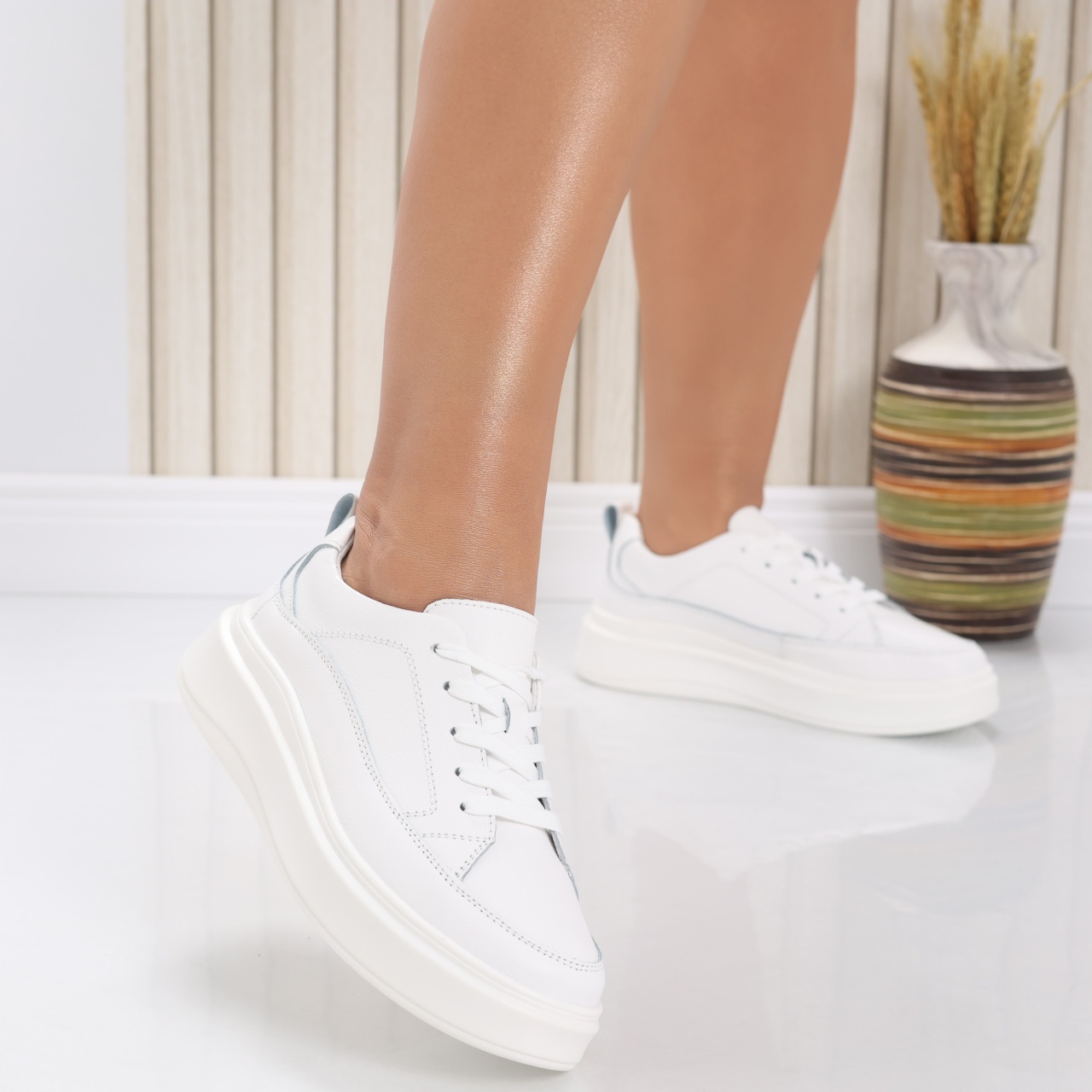 Pantofi dama casual Albi din Piele Naturala Ana - poza 2
