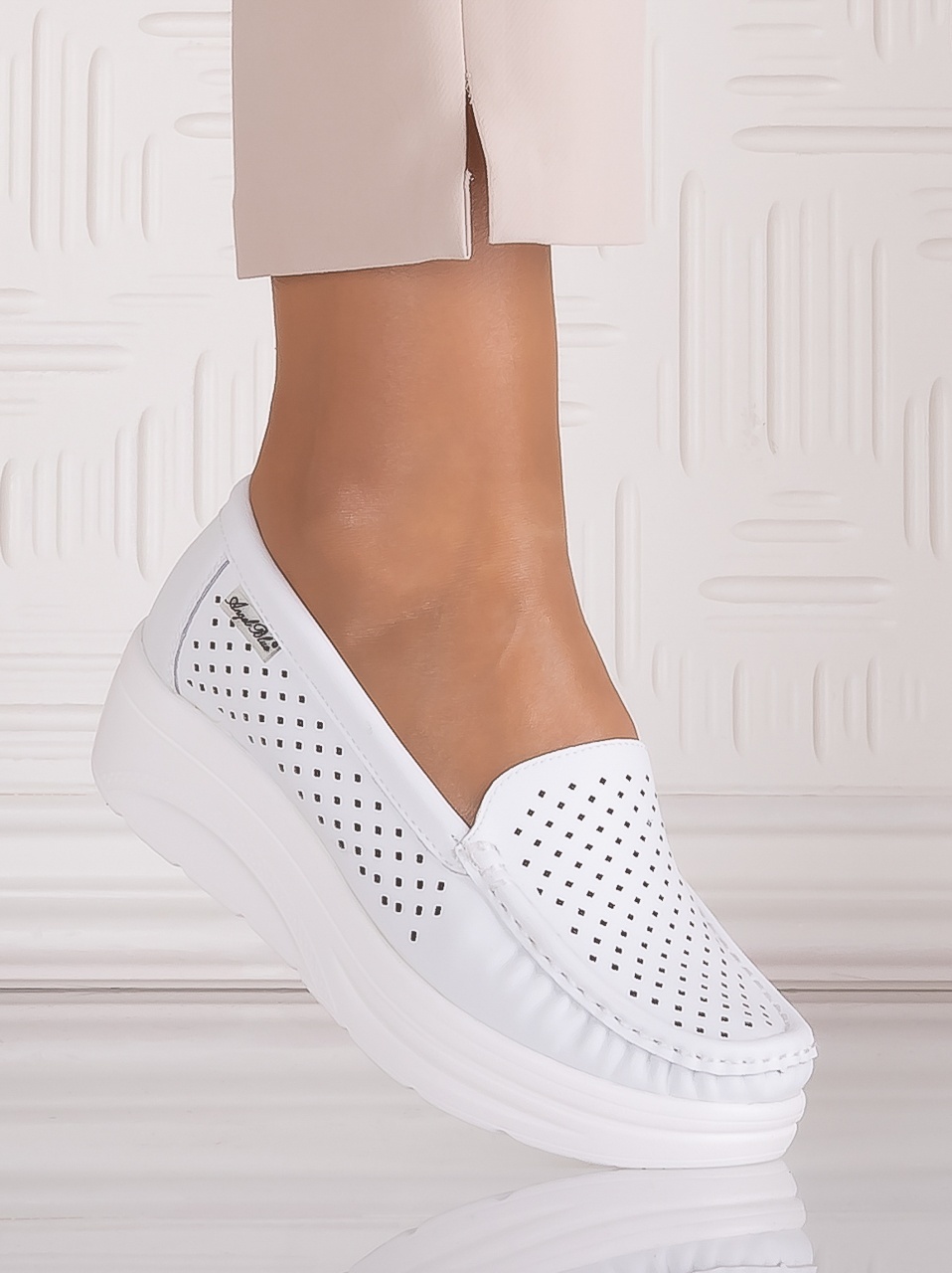 Pantofi dama casual Albi din Piele Naturală Anastassia - poza 2