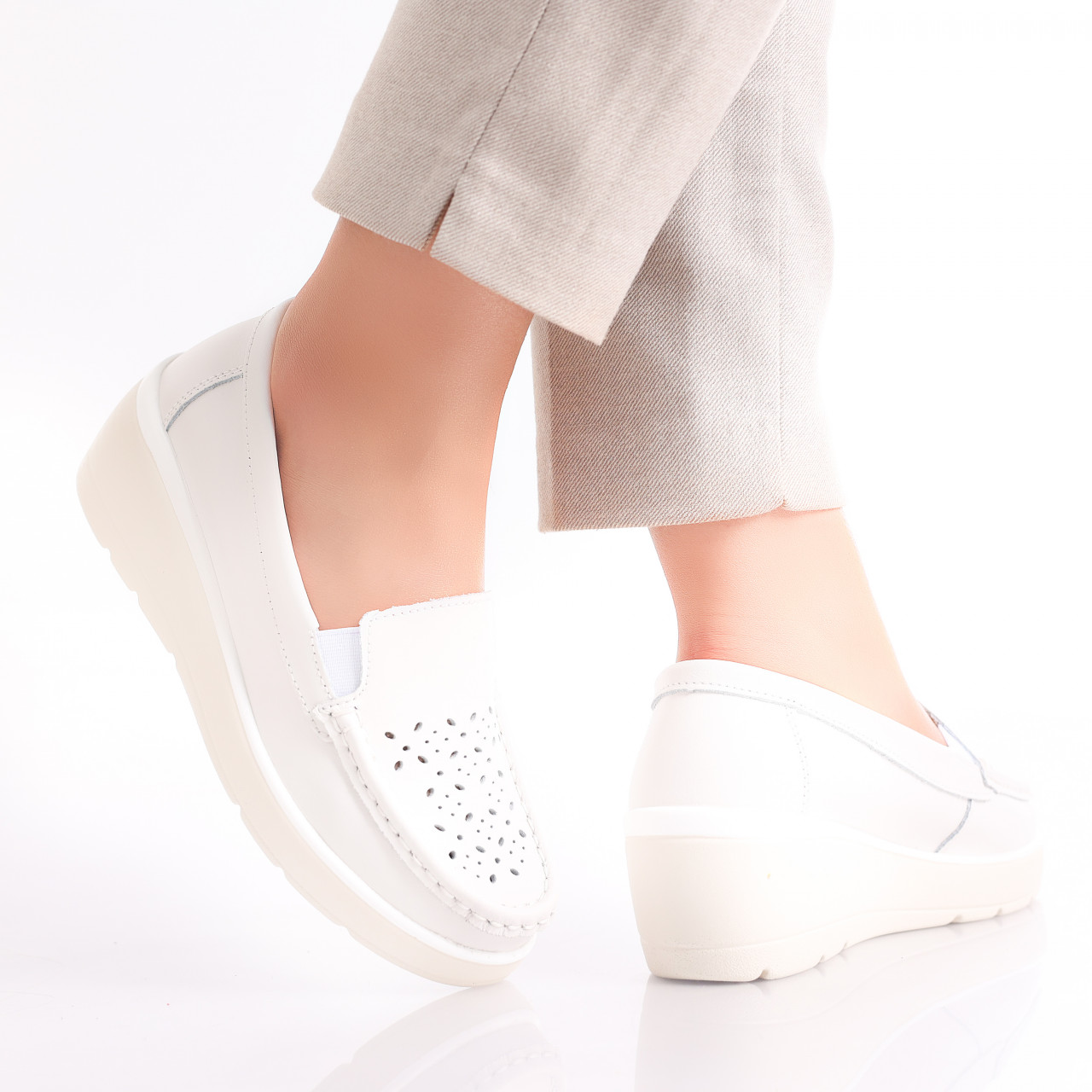 Pantofi dama casual Albi din Piele Naturala Avril - poza 3