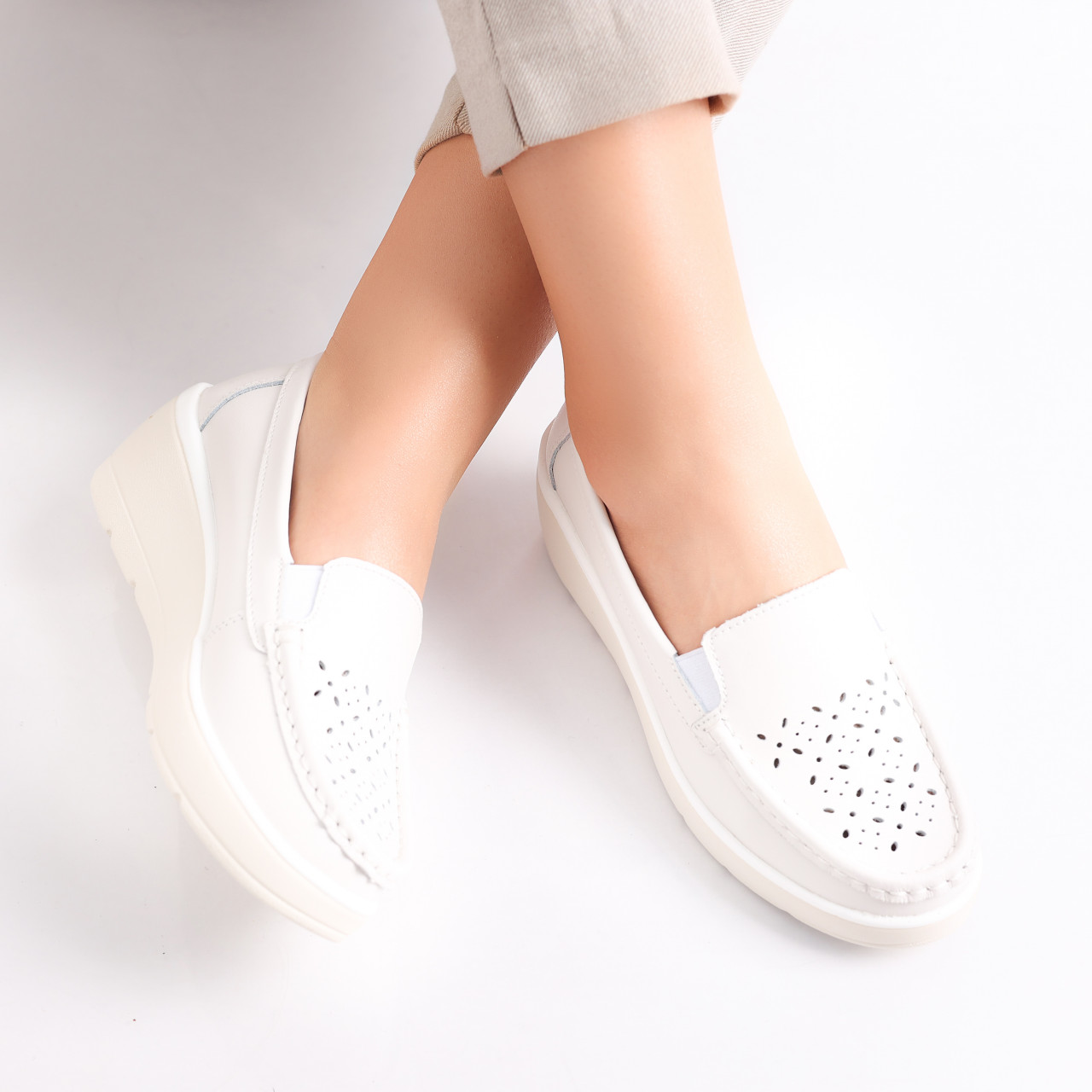 Pantofi dama casual Albi din Piele Naturala Avril - poza 5