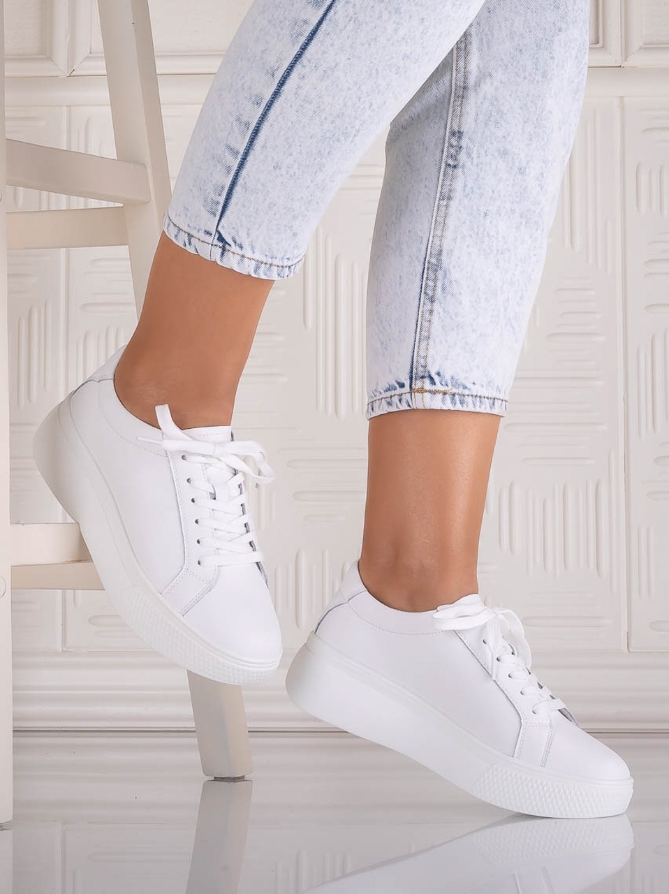 Pantofi dama casual Albi din Piele Naturala Aziva - poza 3