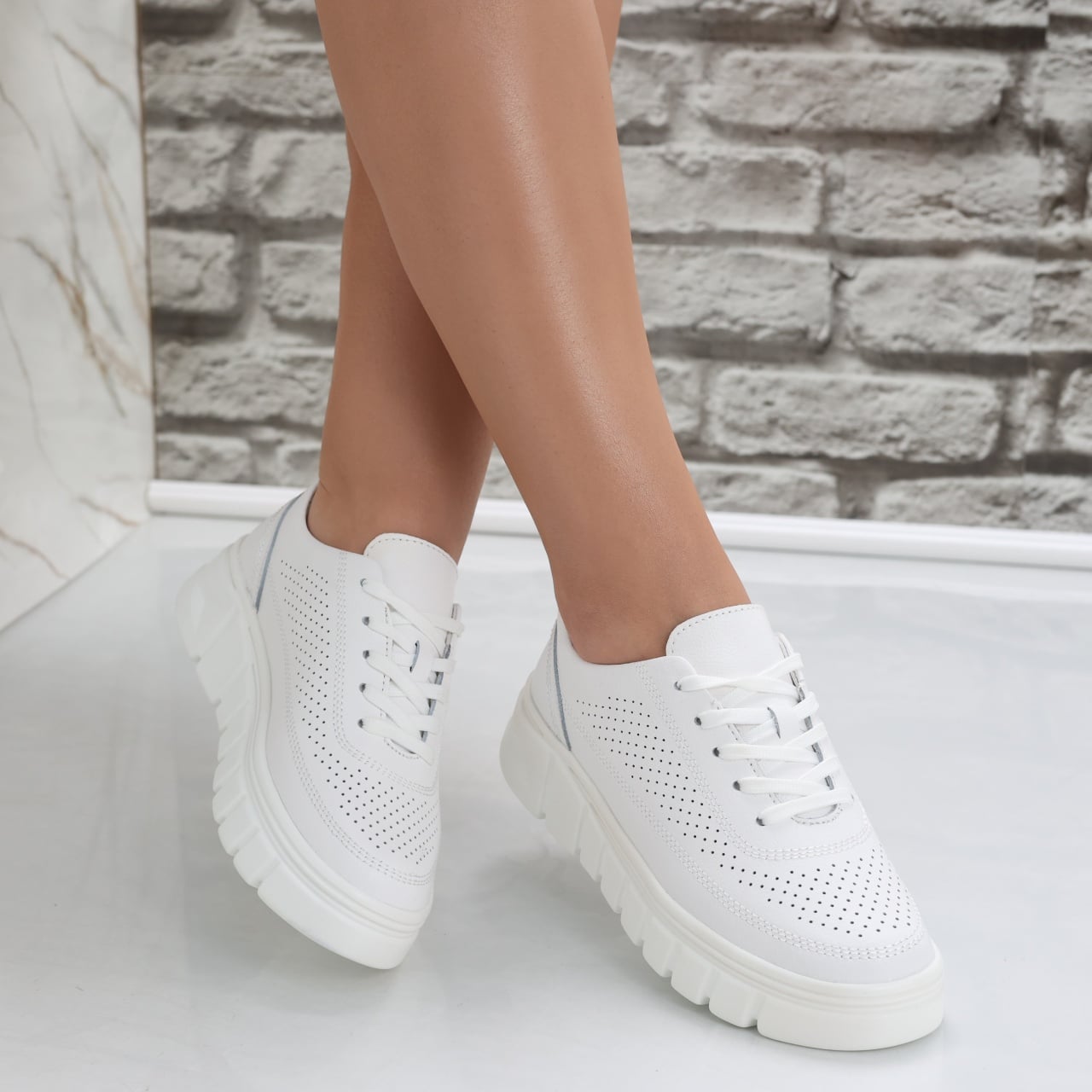 Pantofi dama casual Albi din Piele Naturala Brynin - poza 3