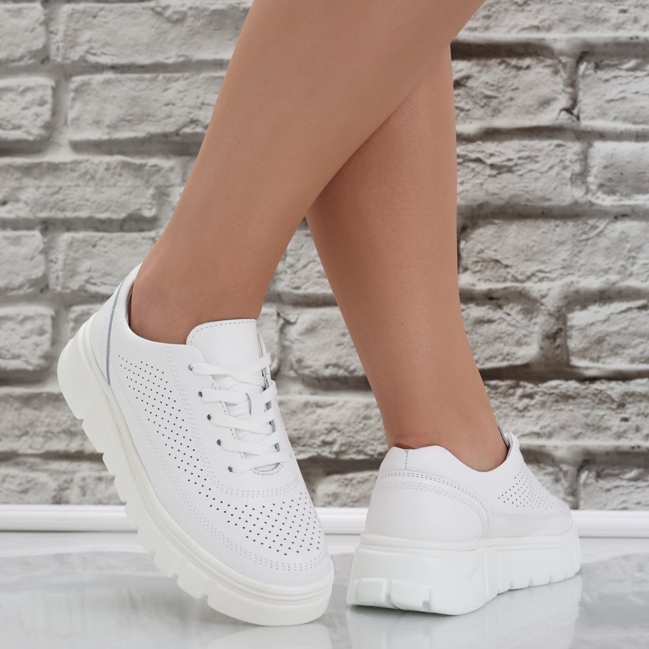 Pantofi dama casual Albi din Piele Naturala Brynin - poza 4