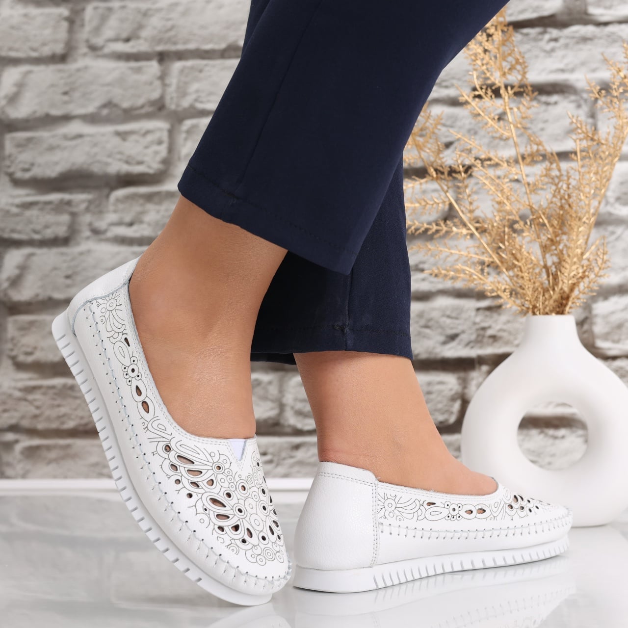 Pantofi dama casual Albi din Piele Naturala Iliana - poza 1